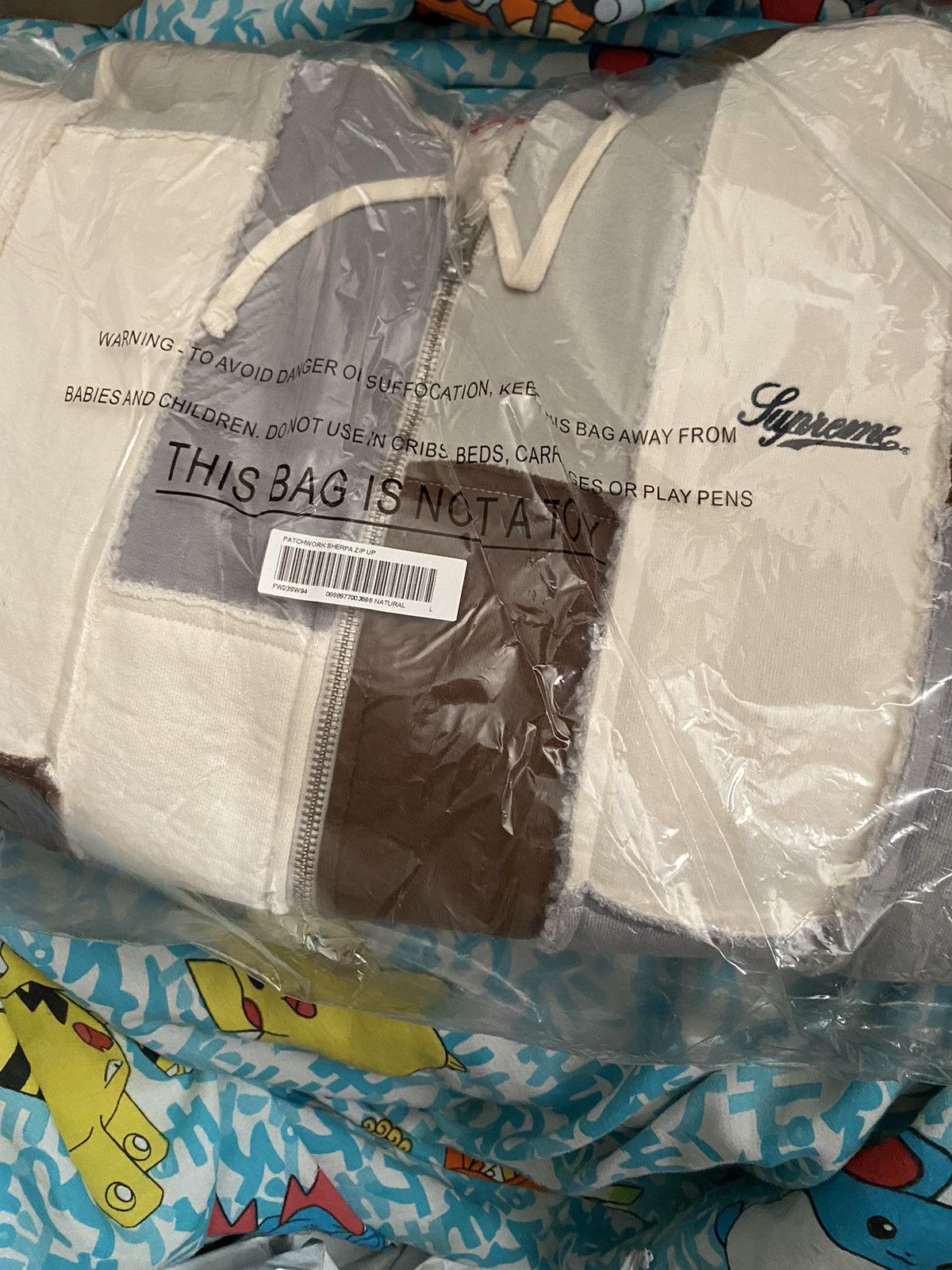 Supreme Supreme Faux Shearling Zip Up Hooded Sweatshirt Natural Size US L / EU 52-54 / 3 - 4 Thumbnail