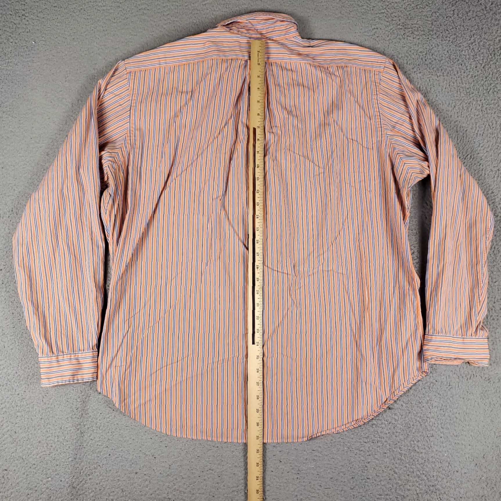 Ralph Lauren Ralph Lauren Shirt Mens 2XL Orange Striped Button-Up Long Sleeve Casual Dress Shirt Orange Polo Logo 2XL Mens Size US XXL / EU 58 / 5 - 4 Thumbnail