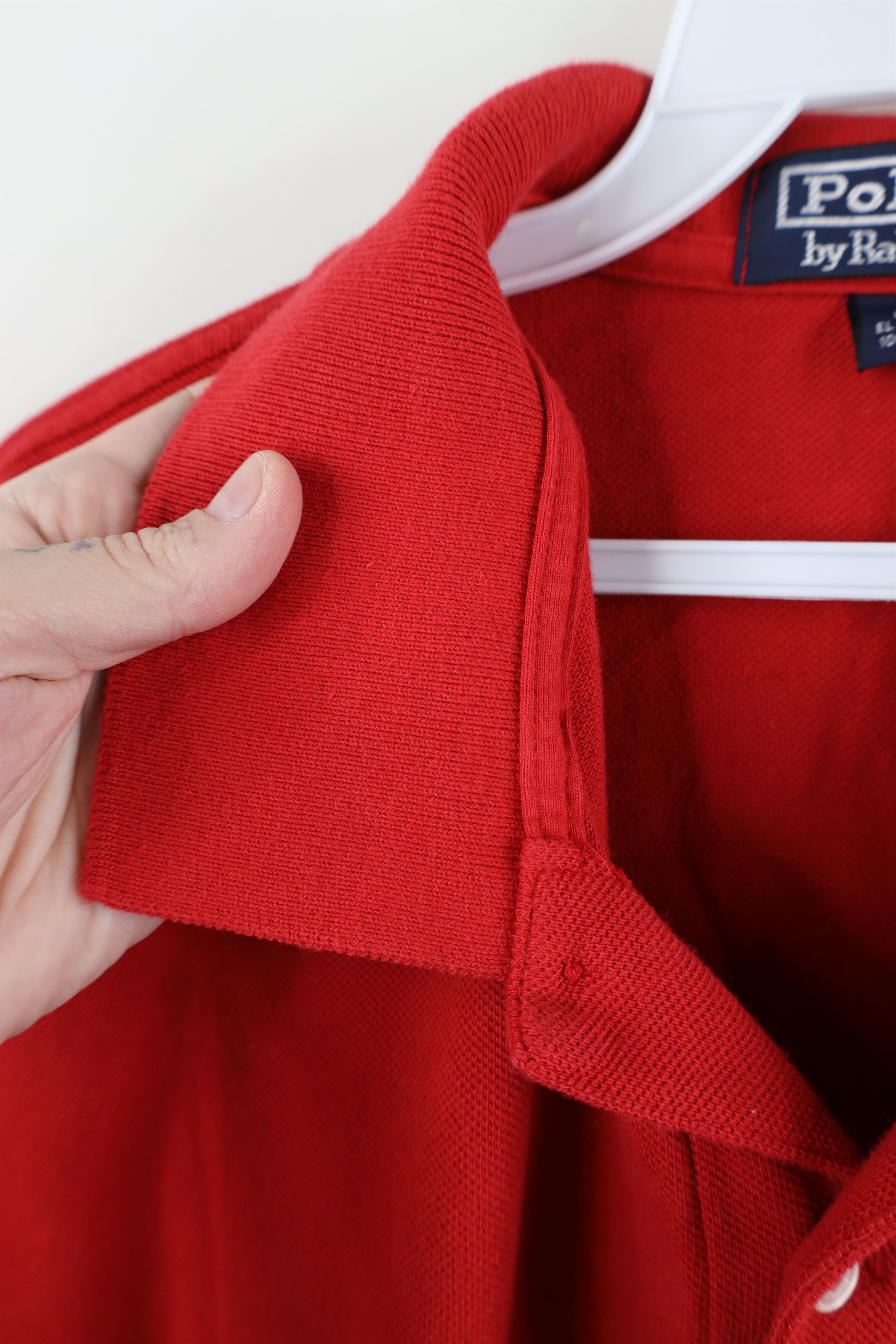Ralph Lauren Vintage 90s Ralph Lauren Bear Collared Polo Shirt Red Cotton Size US XL / EU 56 / 4 - 9 Thumbnail