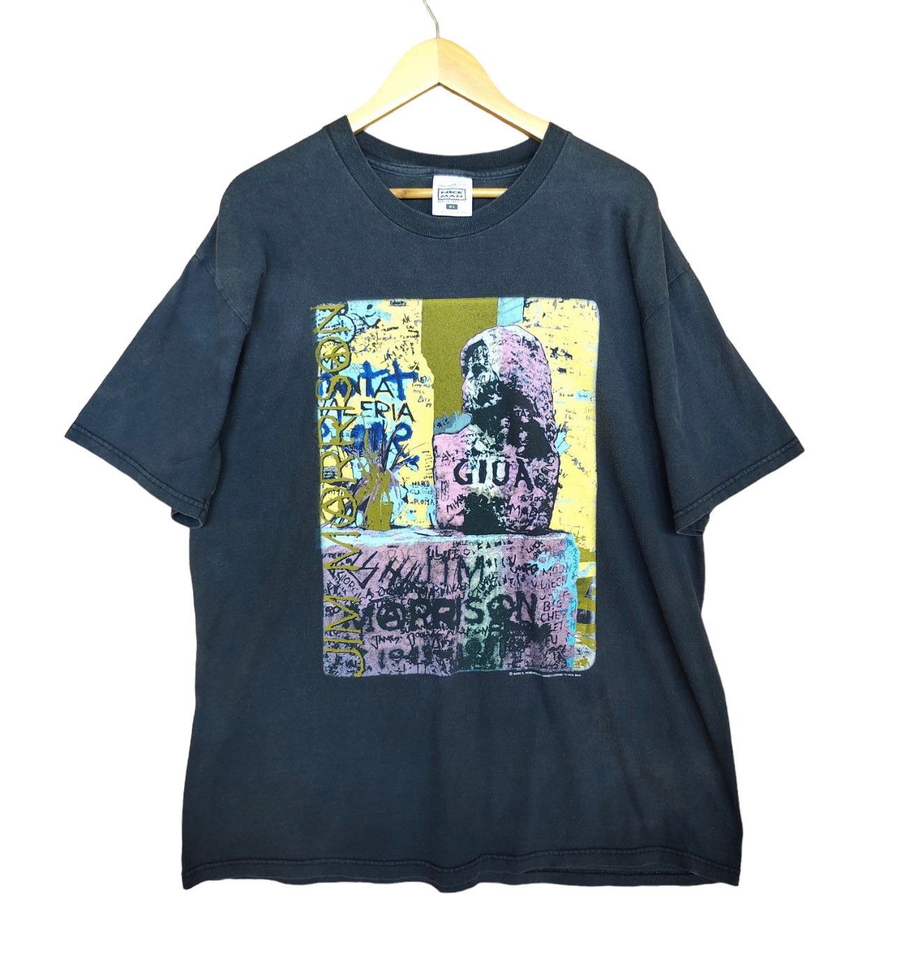 Band Tees Vintage 90s JIM MORRISON The Doors Band T Shirt Size US XL / EU 56 / 4 - 1 Thumbnail