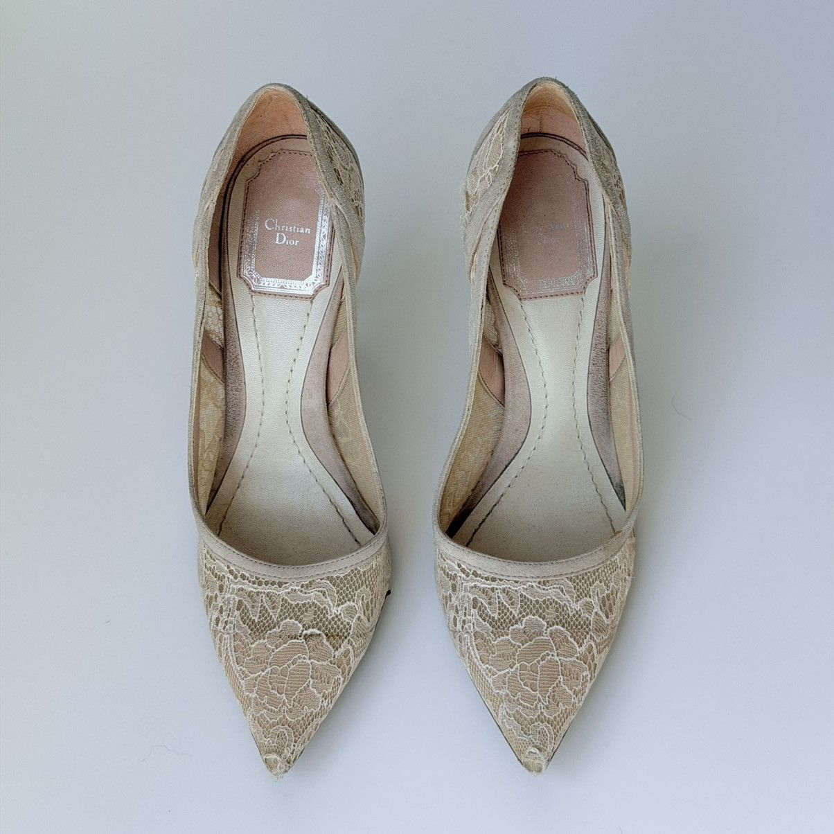 Dior Christian Dior Lace Suede Lingerie Pumps Size US 6.5 / IT 36.5 - 2 Thumbnail