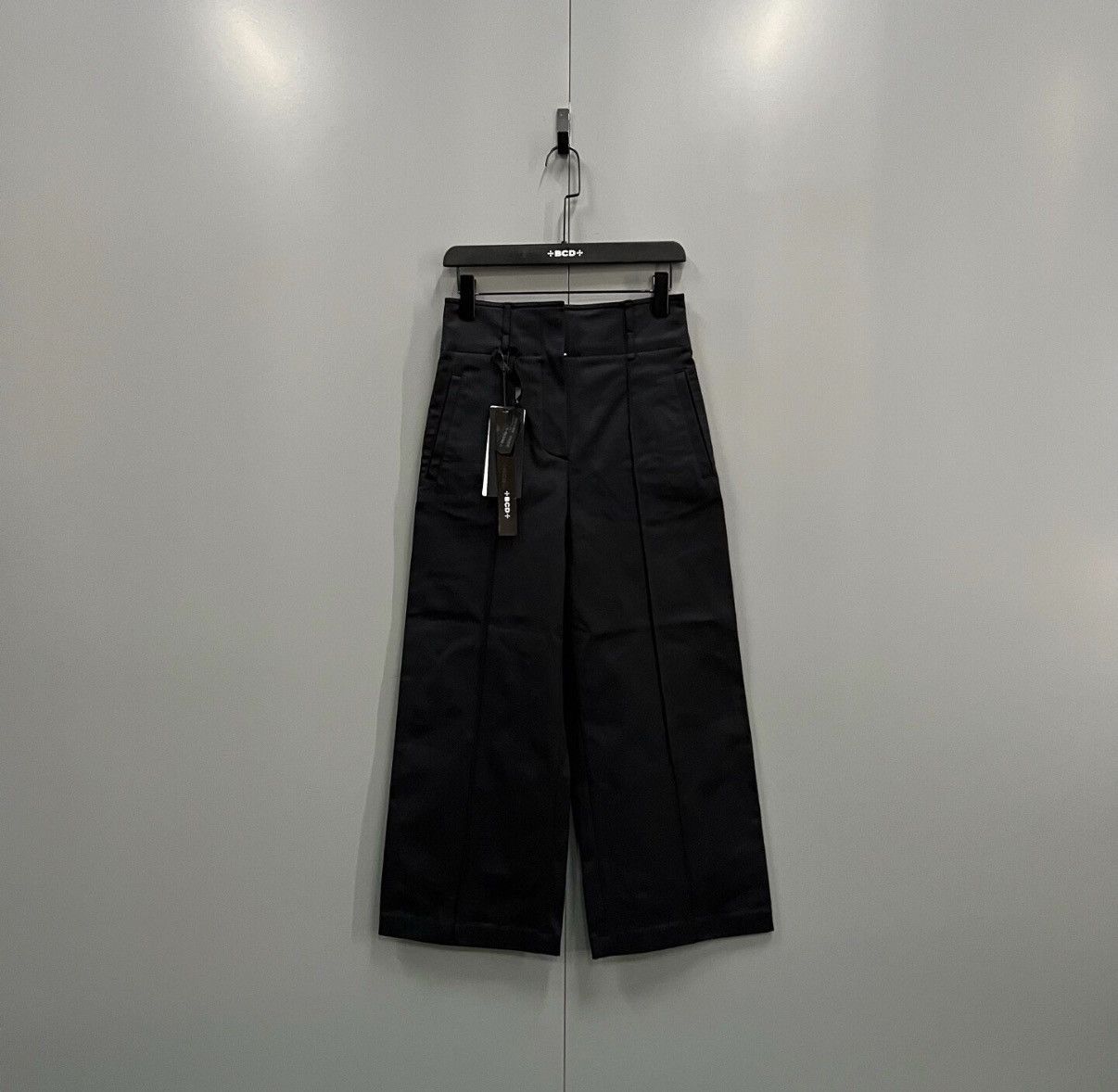 Hermes Hermès black high-waisted wide-leg pants J41 Size 24" / US 00 / IT 34 - 1 Thumbnail