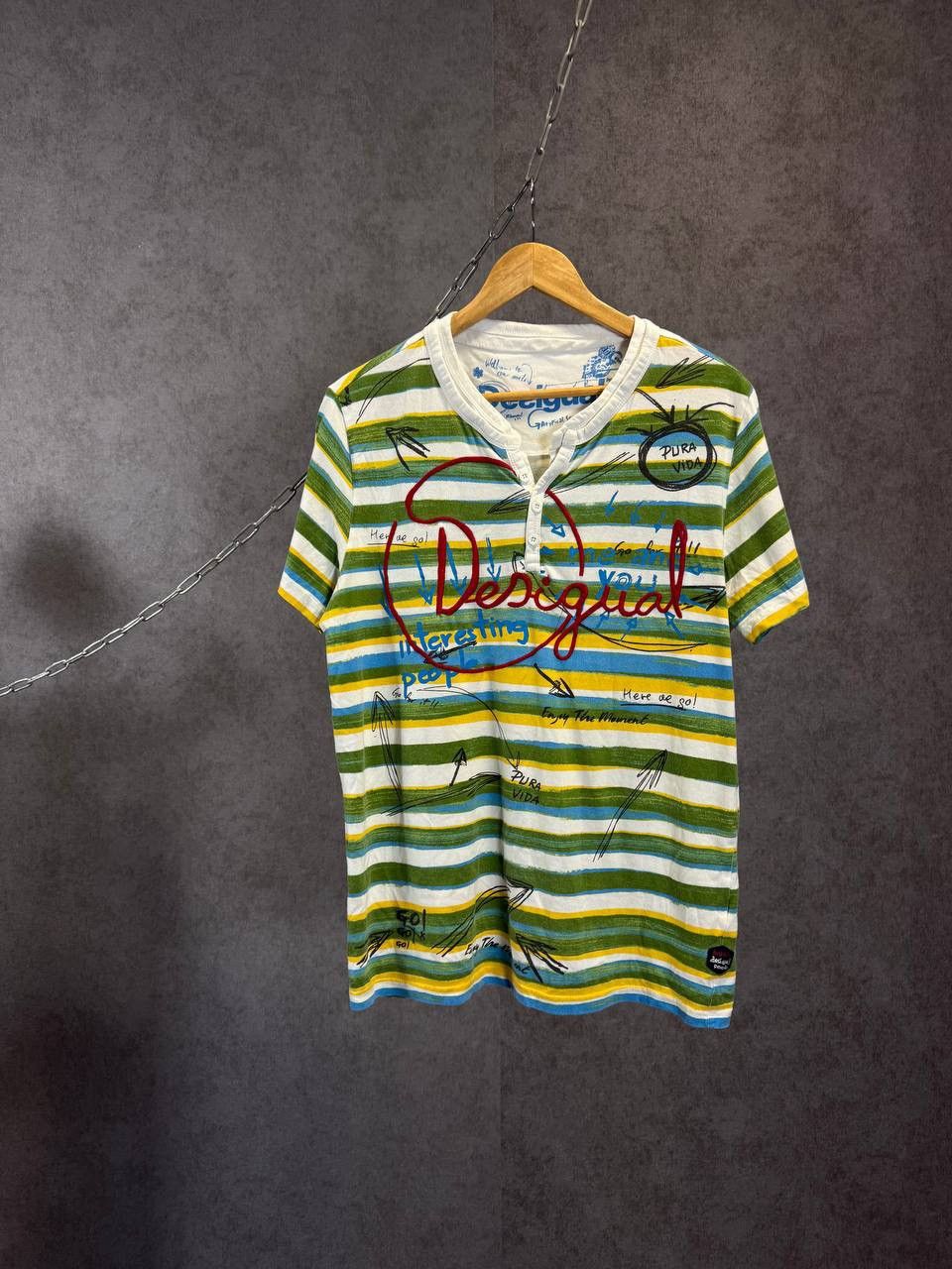 Desigual Desigual designer art crazy tee Size US L / EU 52-54 / 3 - 1 Thumbnail
