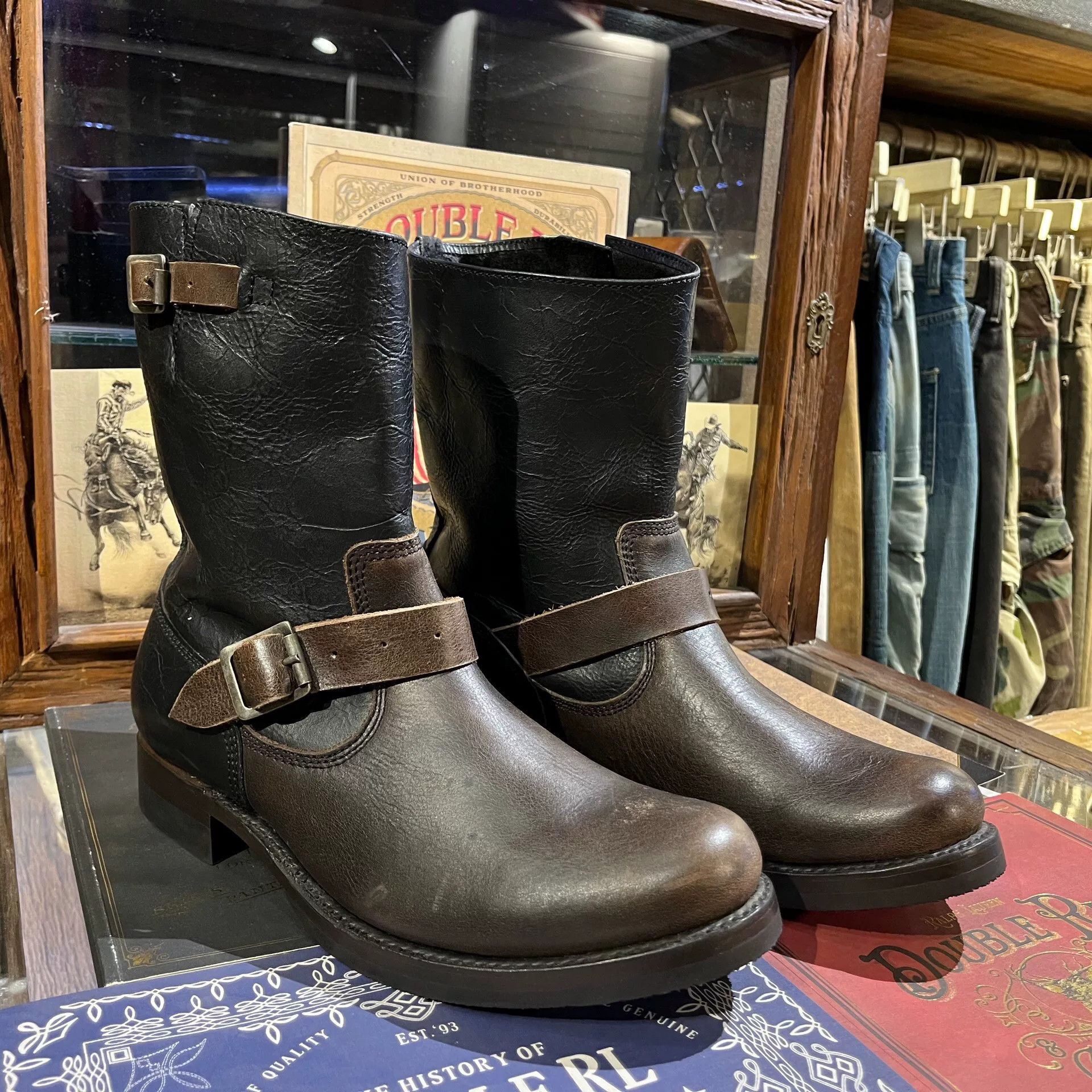 Japanese Brand military engineer boots with buckle strap Size US 11 / EU 44 - 1 Thumbnail