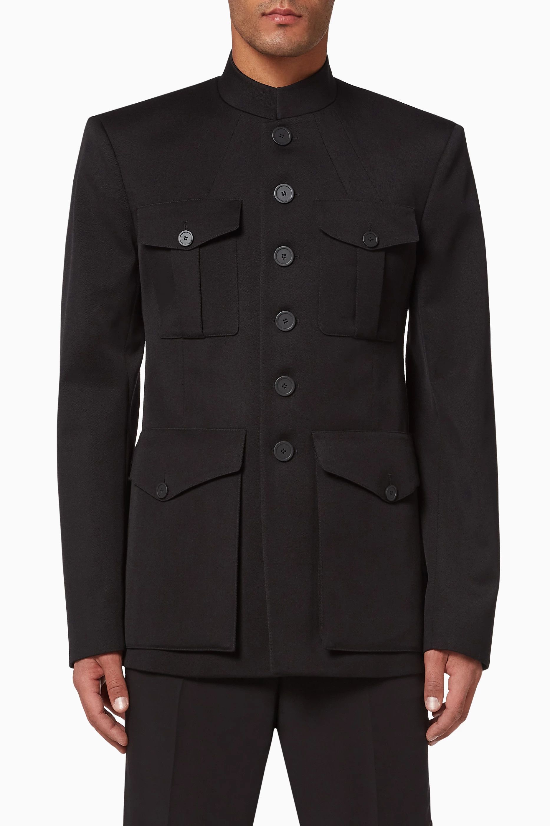 o1y1224 Military Jacket in Black