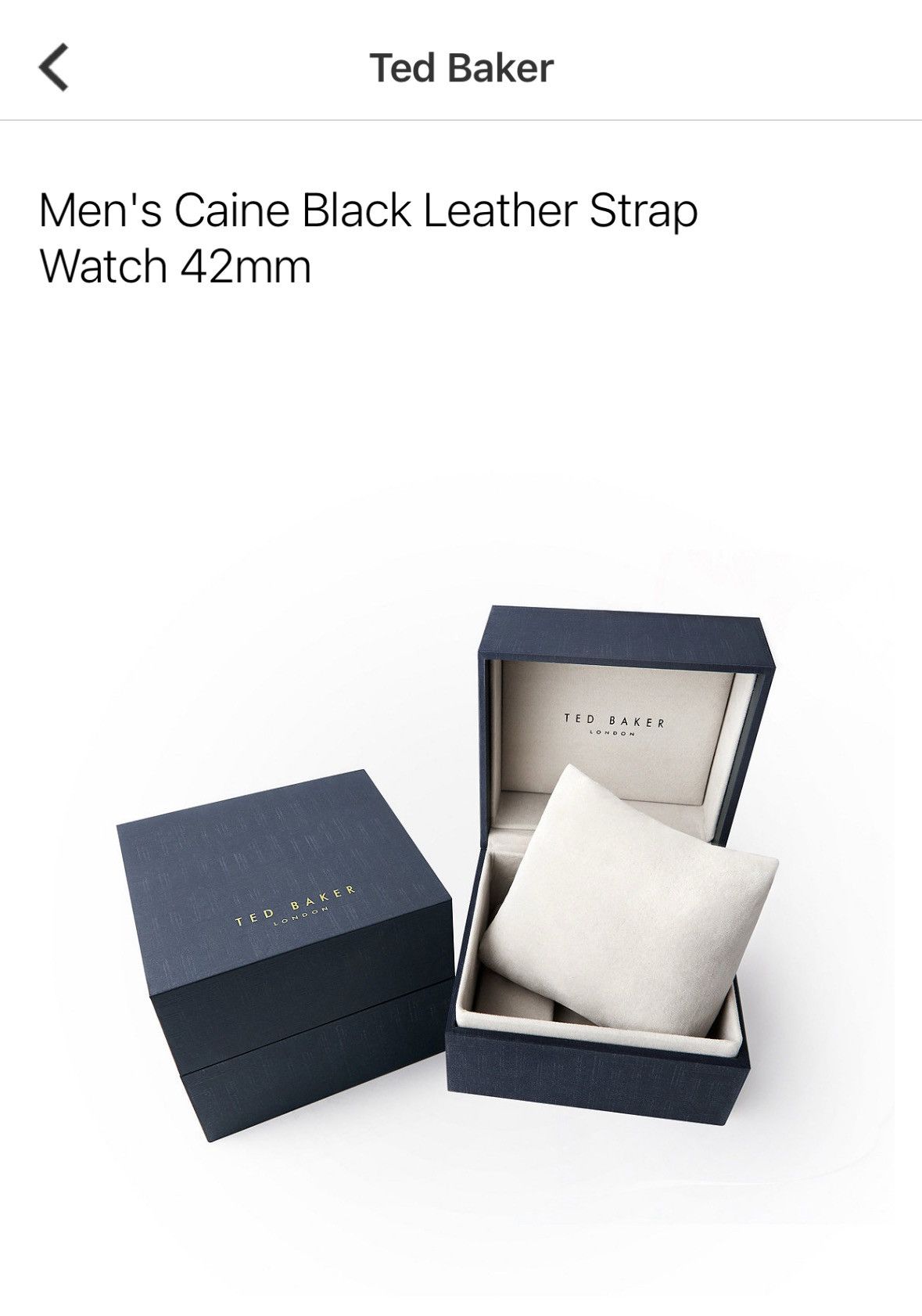 Ted Baker Men’s Caine Black Leather Strap watch 42mm Size 42 - 3 Thumbnail