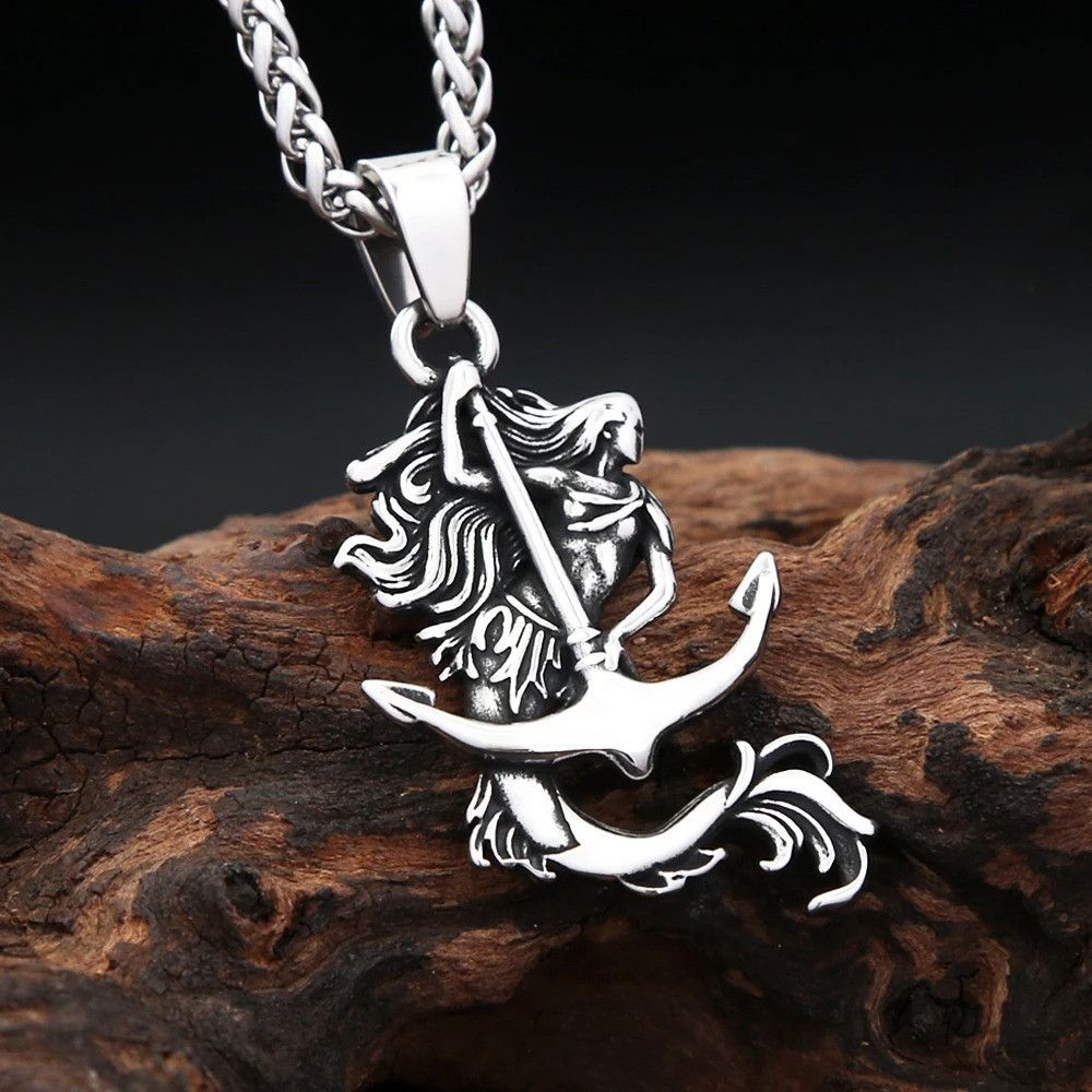 Vintage Mermaid Pendant Necklace Size ONE SIZE - 5 Thumbnail