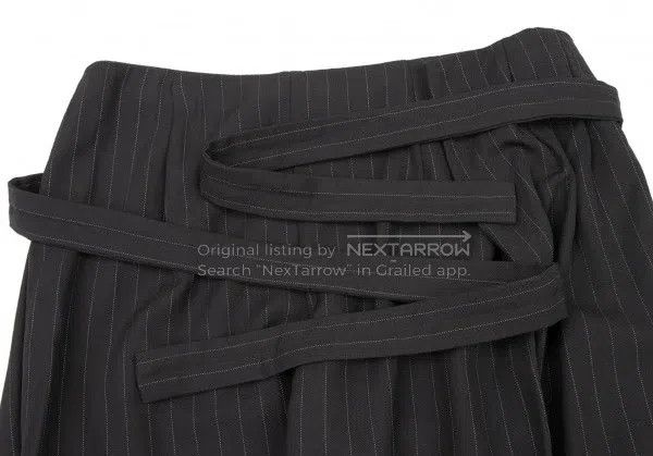 Comme des Garcons Comme des Garcons size F Dark vintage striped design skirt Size 22" - 5 Thumbnail