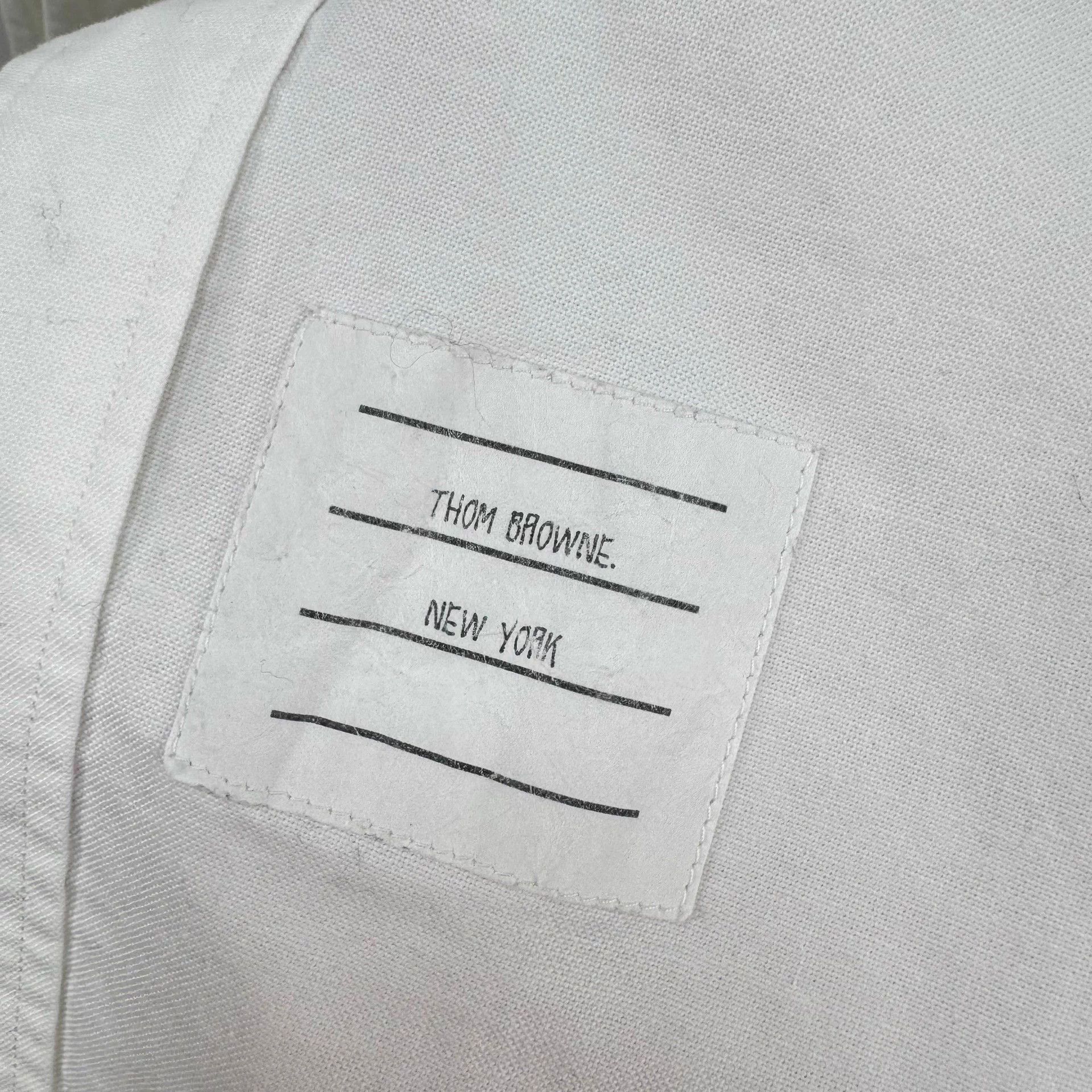 Thom Browne TB logo patch striped Oxford shirt US4 98 New Size US XL / EU 56 / 4 - 5 Thumbnail