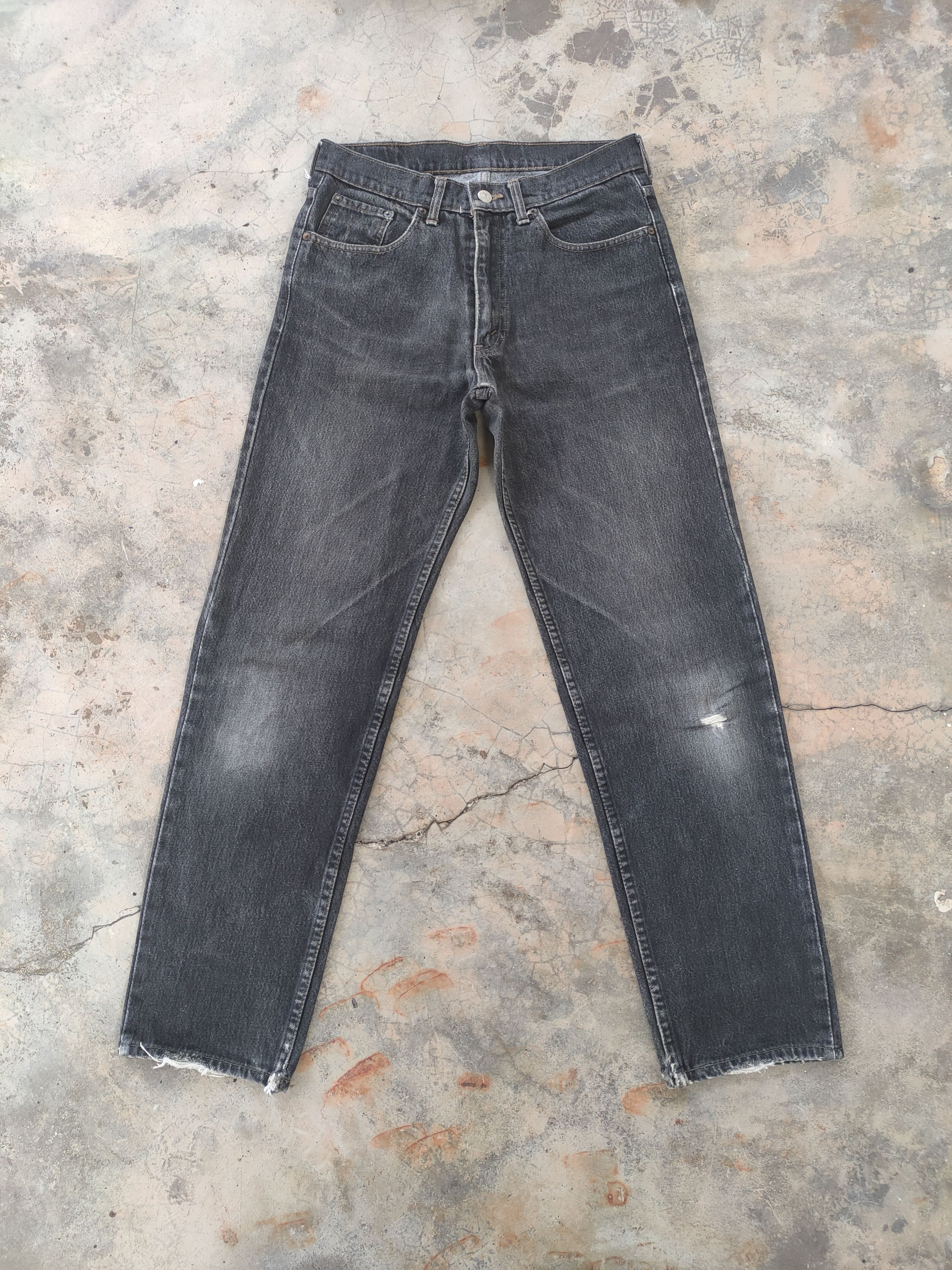Levi's Vintage Clothing W30 VINTAGE 89' LEVI'S 626 RIPPED FADED BLACK JEANS DENIM Size US 30 / EU 46 - 1 Thumbnail