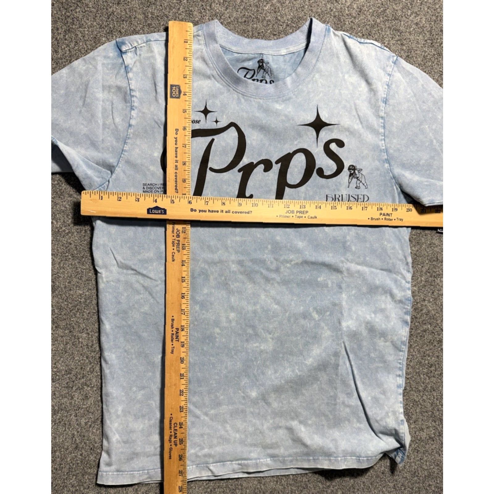 Prps PRPS Goods & Co. Men’s Short Sleeve Purpose Print T-Shirt M Blue Wash Size US M / EU 48-50 / 2 - 8 Thumbnail