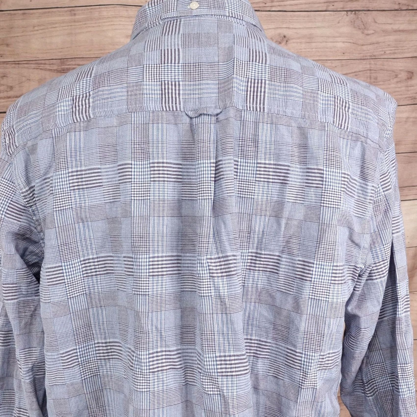 Ben Sherman Ben Sherman Shirt Mens XL Blue Plaid Long Sleeve Button-Up Regular Fit Size US XL / EU 56 / 4 - 5 Thumbnail