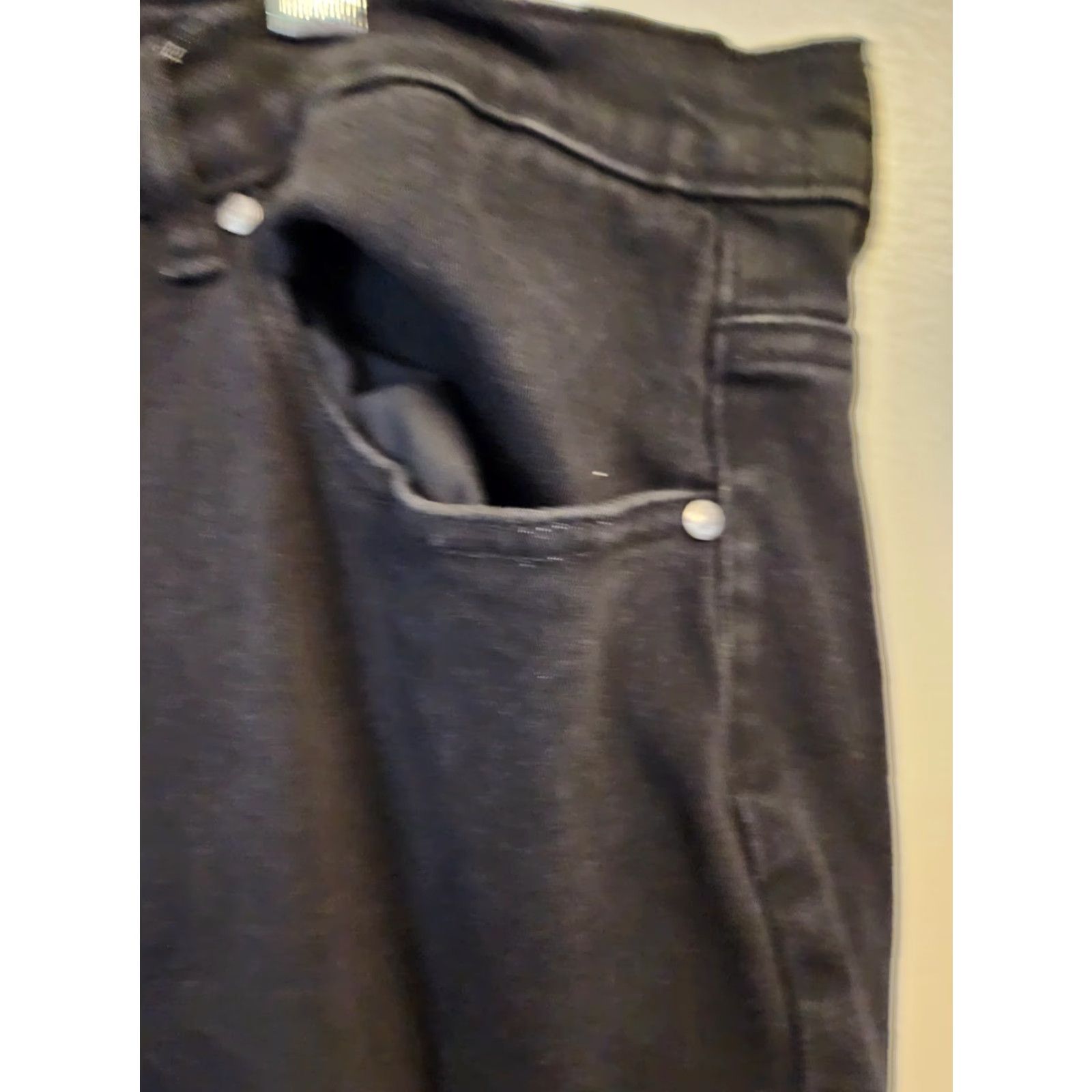 Denime VINTAGE DG2 Diane Gilman Black Stretchy Bootcut Denim Jeans 22W Petite Women Jeans Bootcut Pocketed Stretchy Easy Care 90s Womens Size 40" / US 18 - 3 Thumbnail