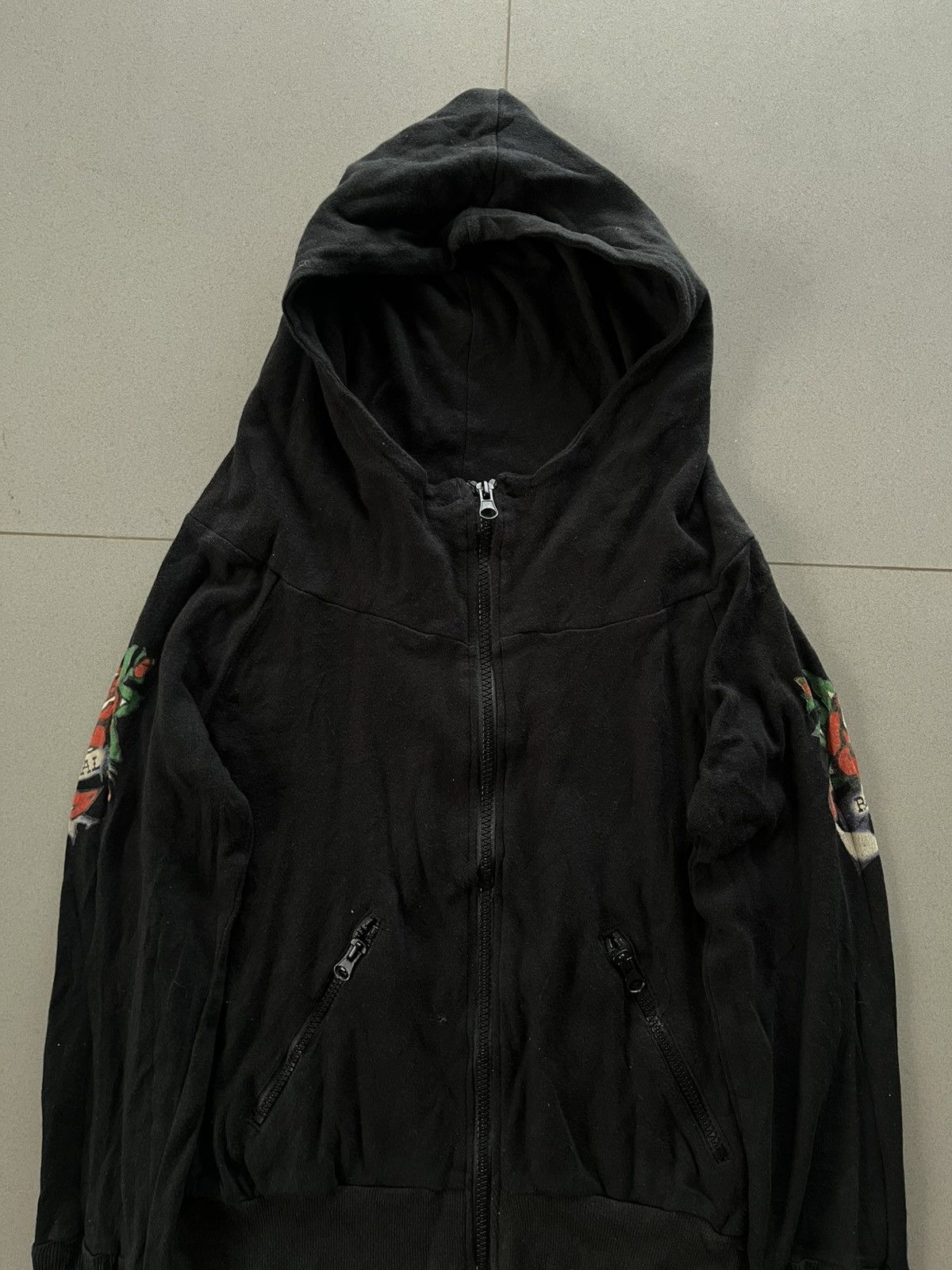5351 POUR LES HOMMES Japanese 2000’s Bono Hood Jacket Skull Tatto GOA Style Size US S / EU 44-46 / 1 - 3 Thumbnail