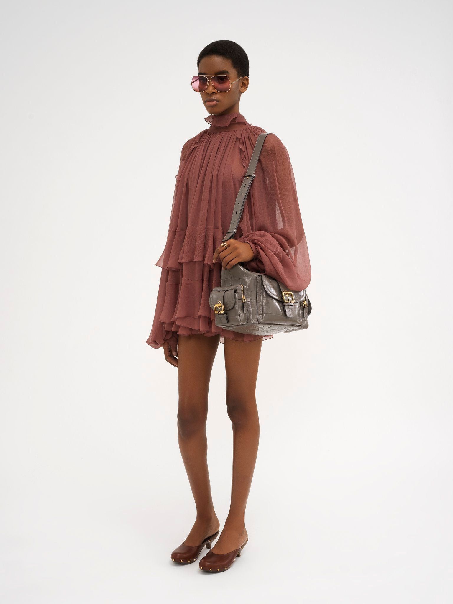 Chloe o1loc1c10126 Size: OS / Medium Double Carry Bag Urban Grey Size ONE SIZE - 2 Thumbnail