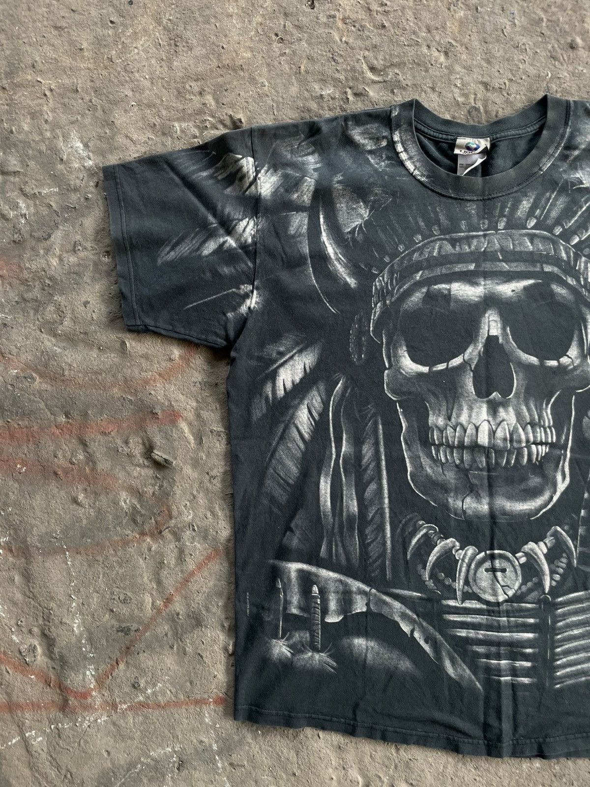 Band Tees × Liquid Blue × Vintage VINTAGE LIQUID BLUE SKULL T-SHIRT 1997 Size US XL / EU 56 / 4 - 3 Thumbnail