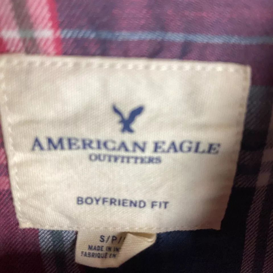 American Eagle Outfitters American Eagle Button Up Top Women's Small Boyfriend Fit Size S / US 4 / IT 40 - 3 Thumbnail