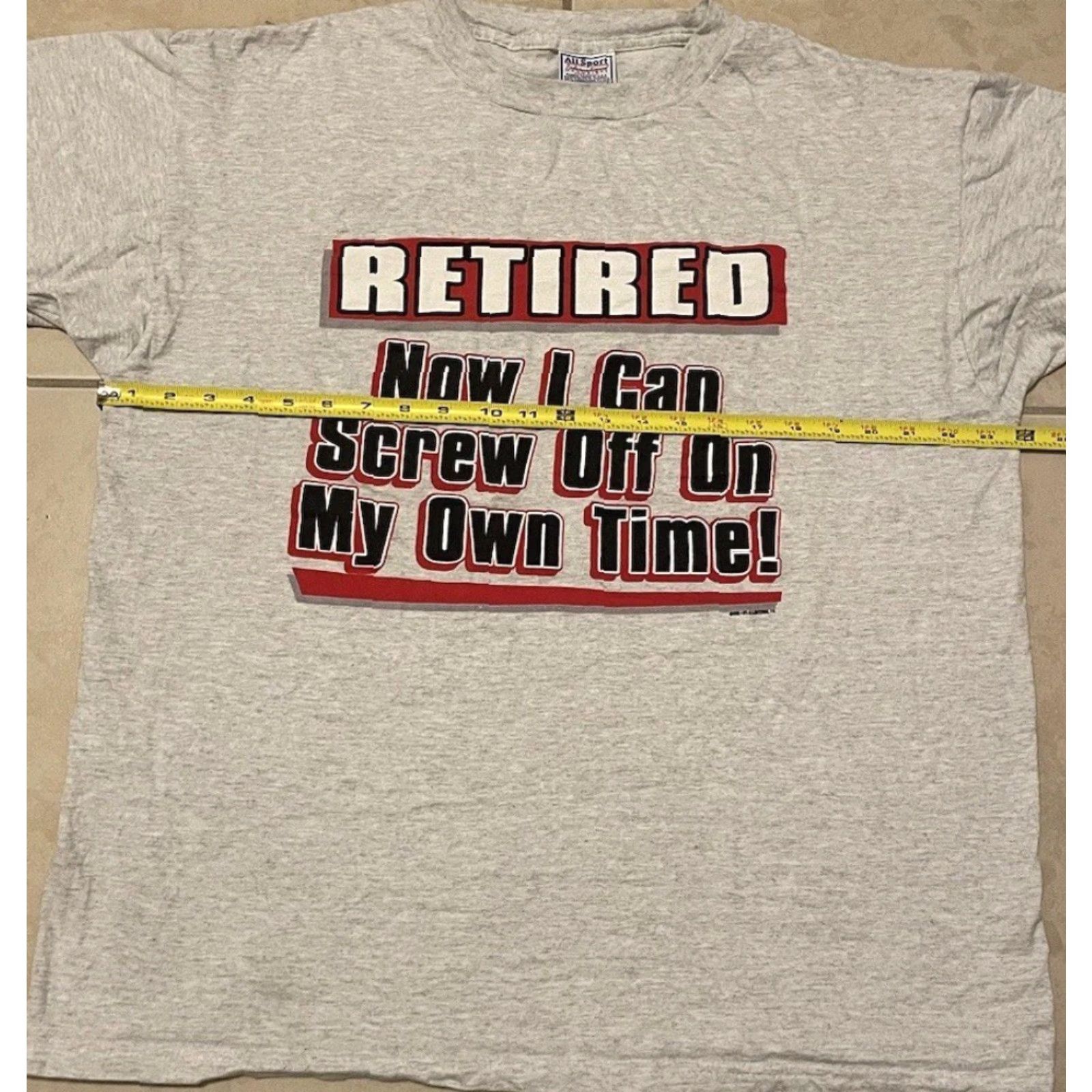 Vintage Vtg Retired Now I Can Screw Off Shirt XL USA Funny Saying Joke Grunge Y2K 90s Size US XL / EU 56 / 4 - 6 Thumbnail