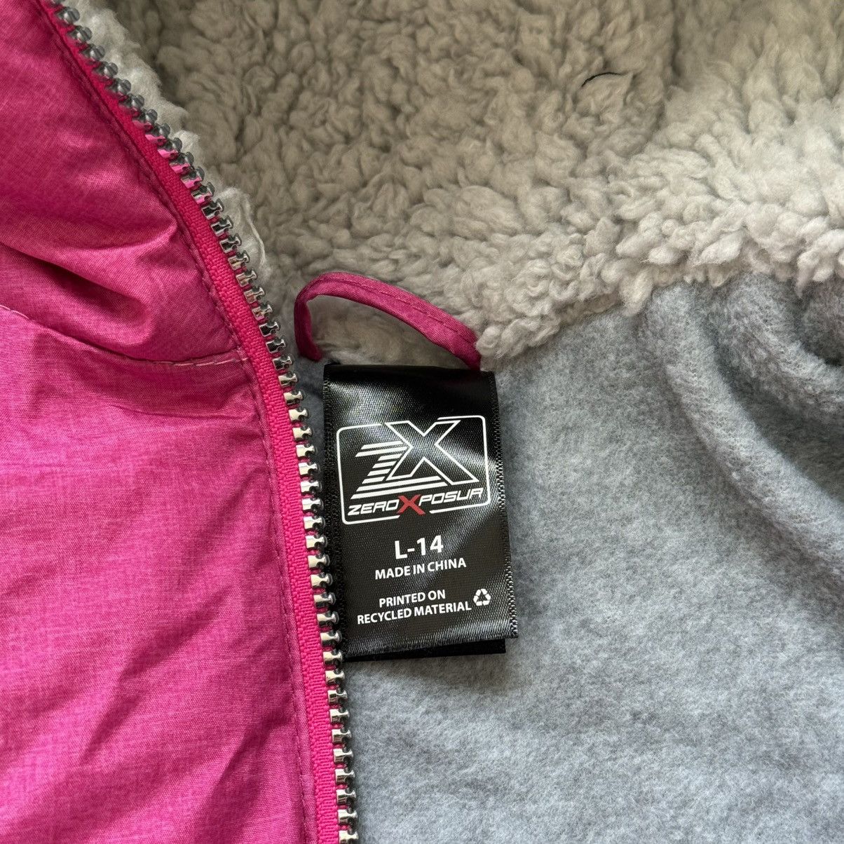 ZeroXposur ZeroXposur Girls Pink Puffer Jacket L 14 Sherpa Lined Winter Size L / US 10 / IT 46 - 9 Thumbnail