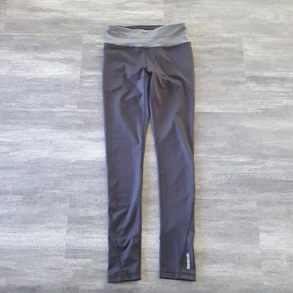 Reebok Black Grey Trim Fitted Athletic Legging Size 26" / US 2 / IT 38 - 1 Thumbnail