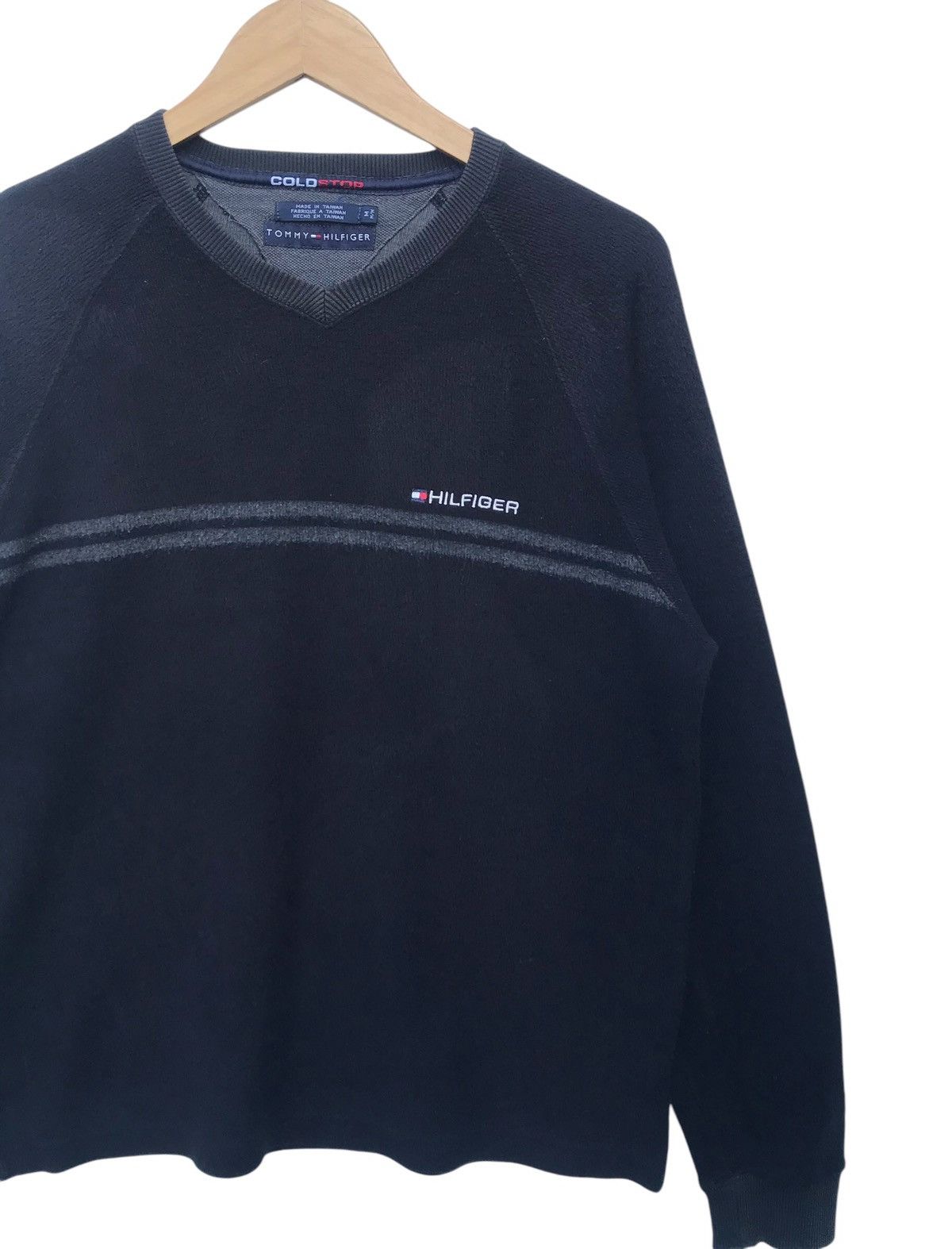 Tommy Hilfiger × Vintage Vintage Tommy Hilfiger Cold Stop Stripe Sweatshirt Size US M / EU 48-50 / 2 - 3 Thumbnail