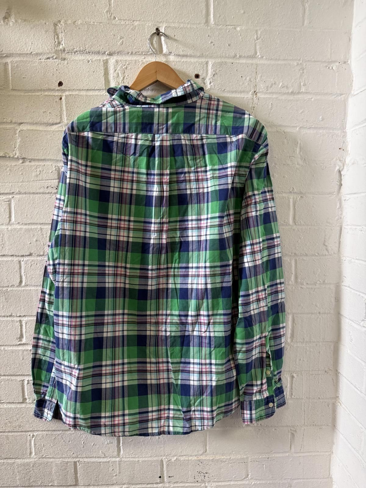 Polo Ralph Lauren Polo Ralph Lauren Men's Green and Blue Plaid Casual Shirt Size US XL / EU 56 / 4 - 5 Thumbnail