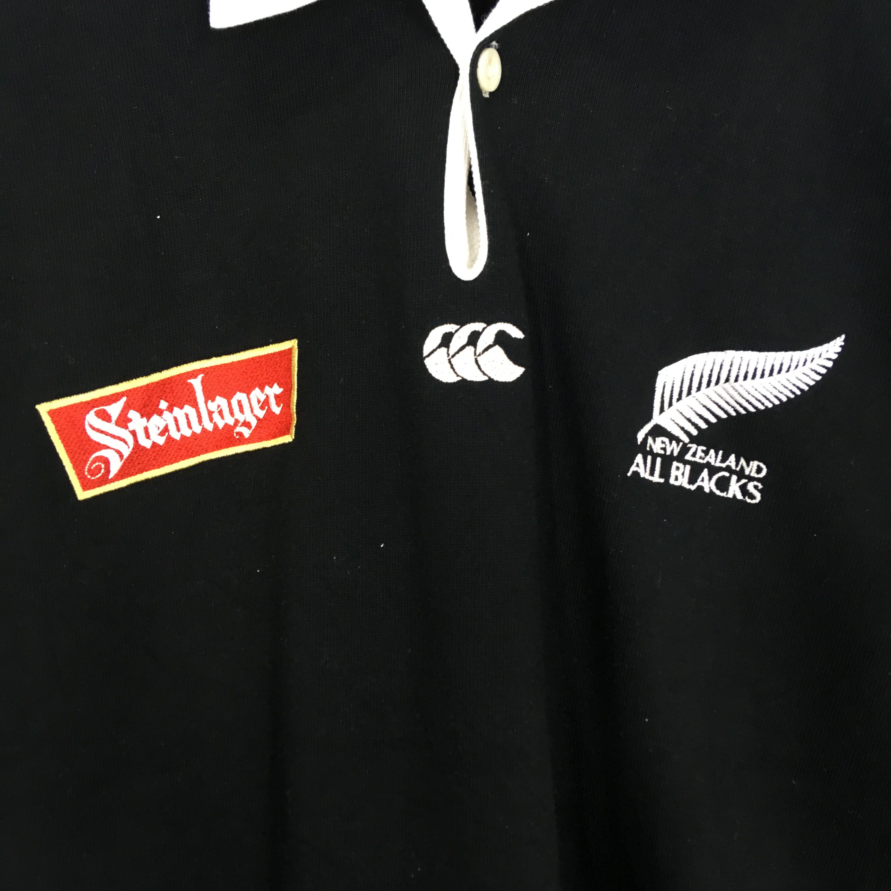 Canterbury of New Zealand Vintage 90's Canterbury Of New Zealand All Black Polo Shirt Size US S / EU 44-46 / 1 - 4 Thumbnail