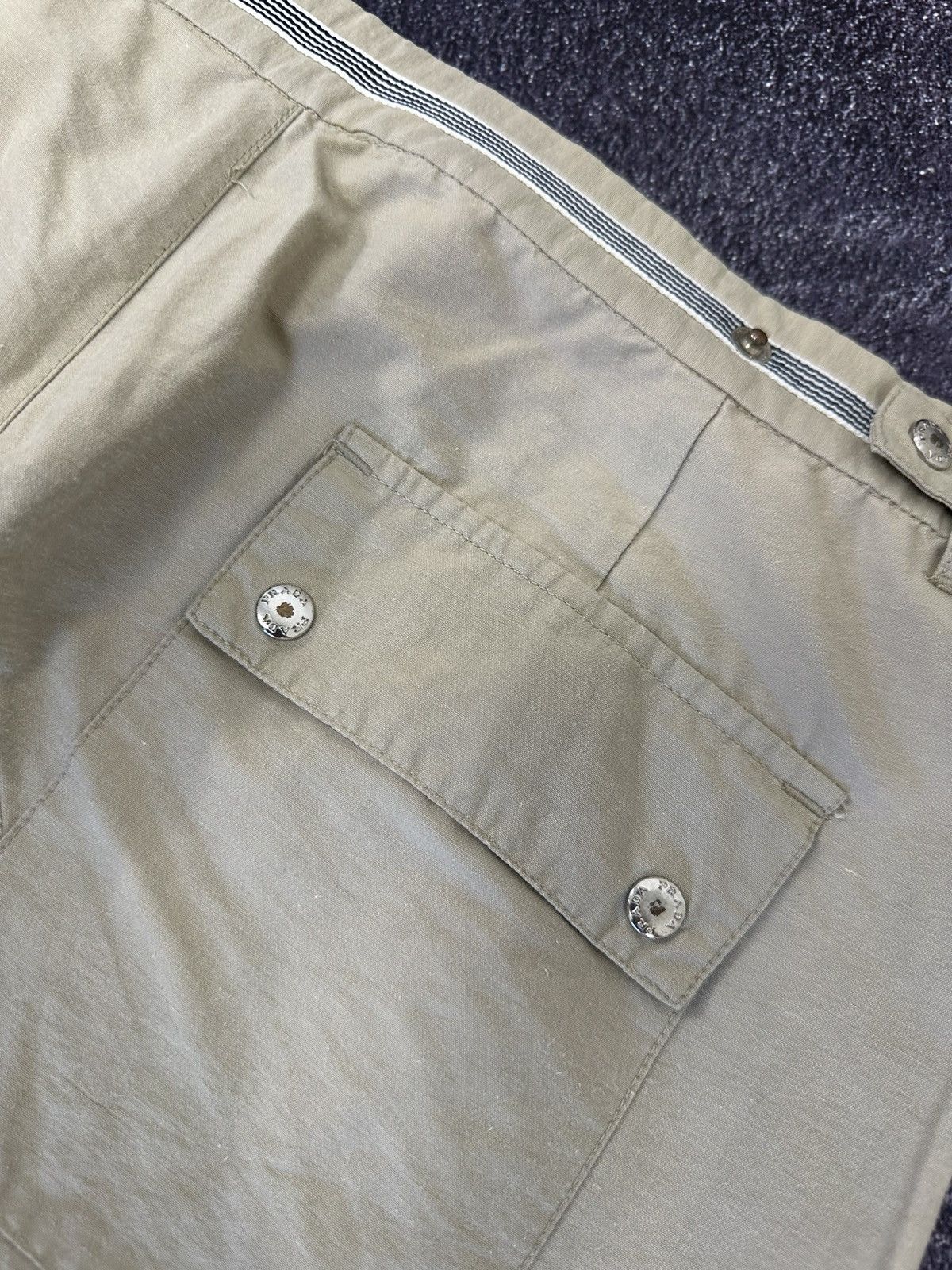 Helmut Lang Vintage Prada Red Tab Cream Rare Grail Baggy Nylon Pants Size US 32 / EU 48 - 16 Thumbnail