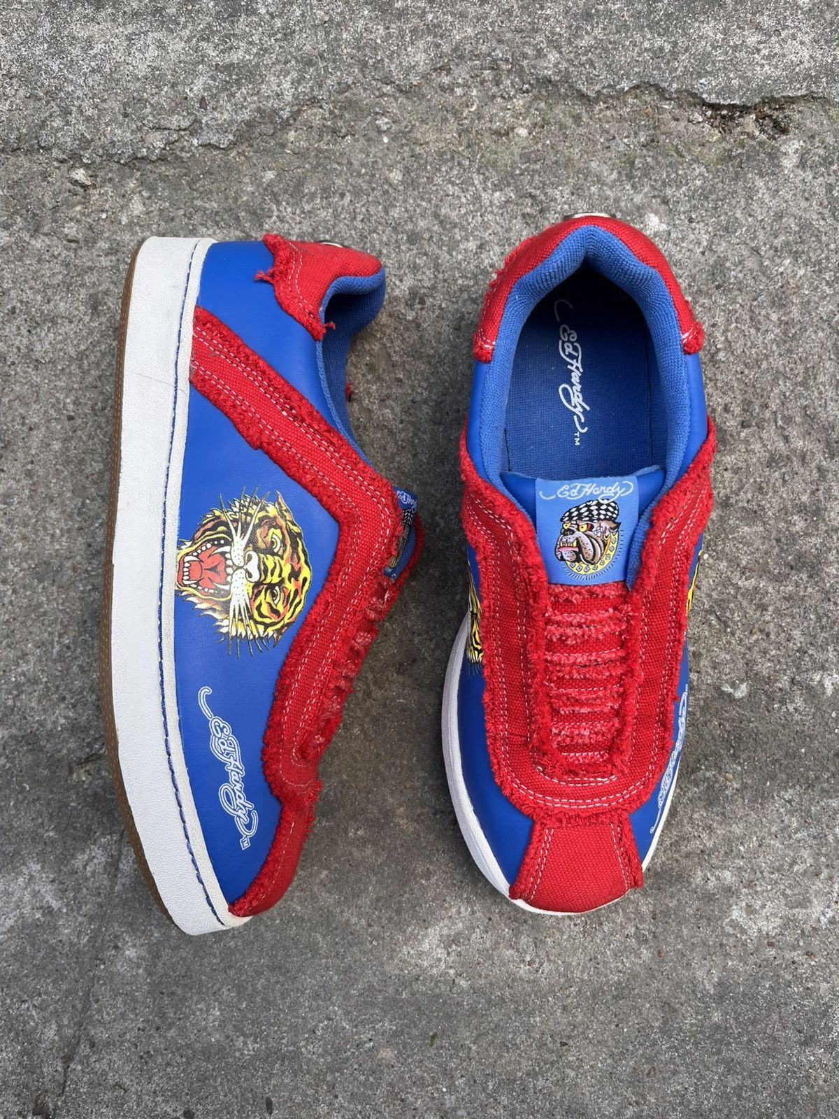 Ed Hardy Ed Hardy Dragon Leather Sneakers y2k Japan style jeans Logo Size US 10 / EU 43 - 1 Thumbnail