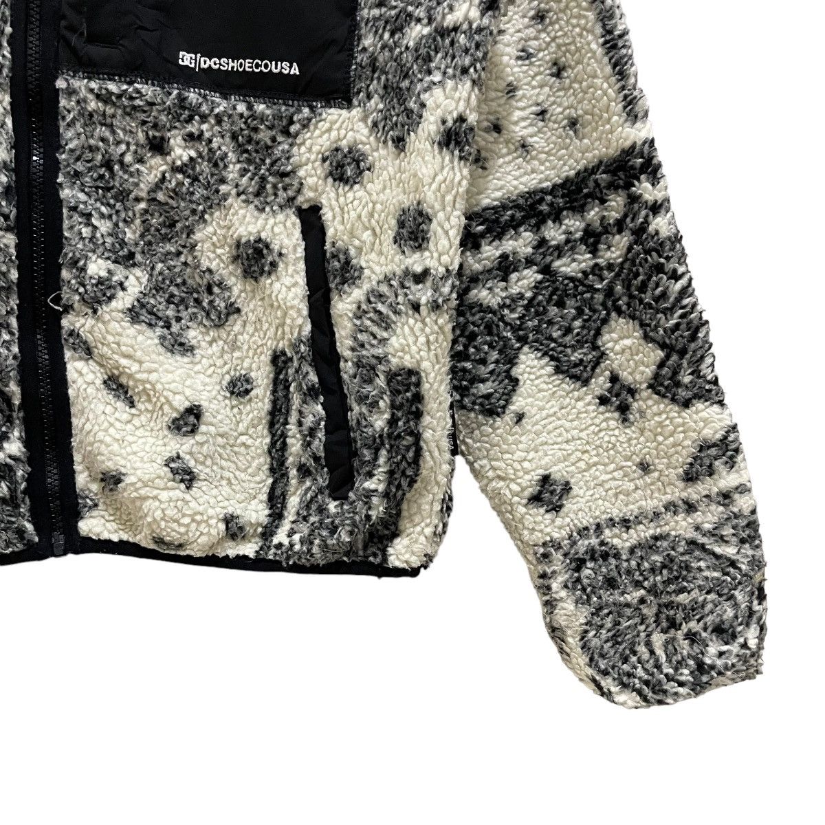 DC DCSHOECOUSA Skateboard Aztec Design Shearling Hoodie Jacket Size US S / EU 44-46 / 1 - 5 Thumbnail