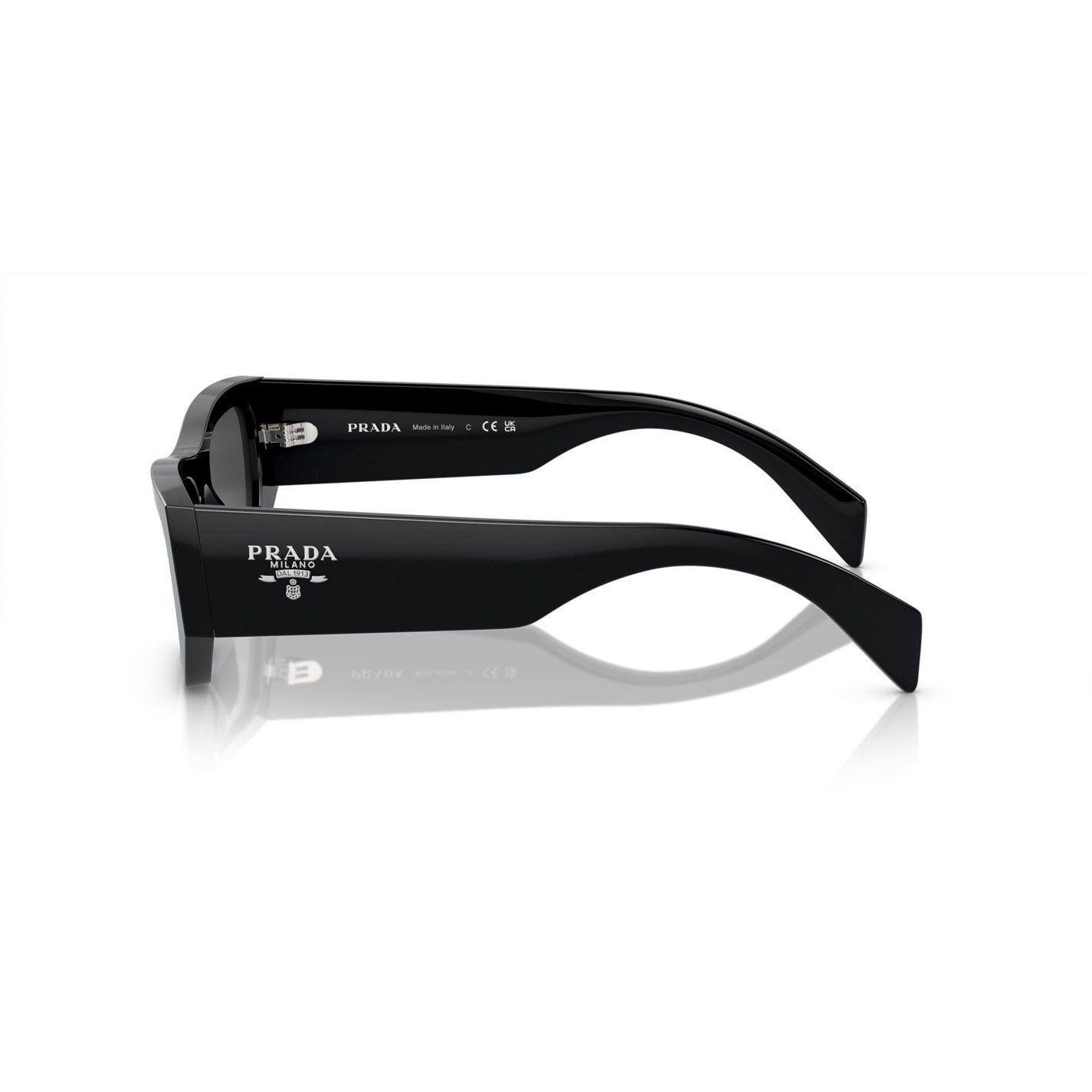 Prada PRADA Unisex Logo Rectangular Sunglasses Size ONE SIZE - 6 Thumbnail