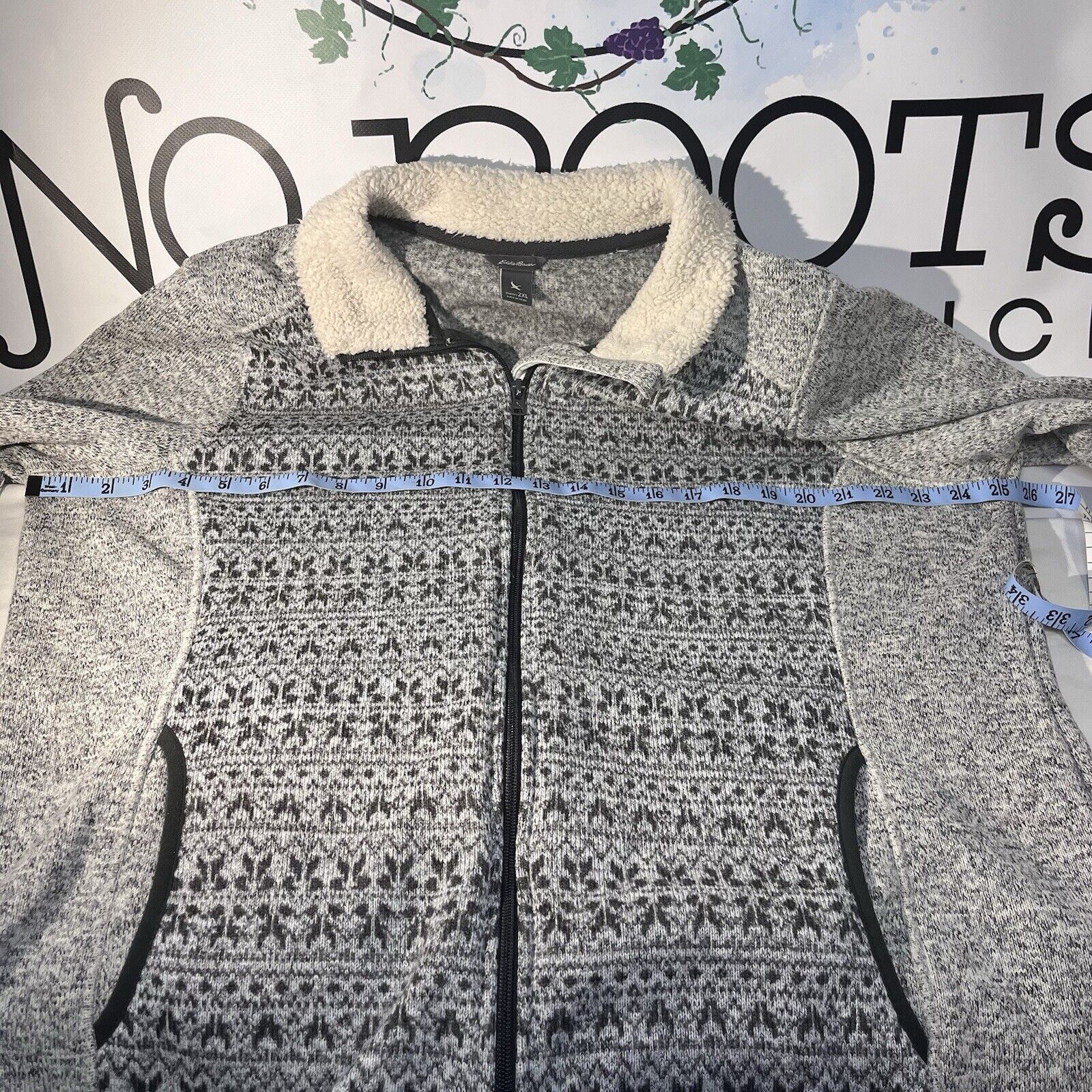 Eddie Bauer Eddie Bauer Women's Crosshatched Sherpa Collar Jacket Size XXL / US 16-18 / IT 52-54 - 10 Thumbnail