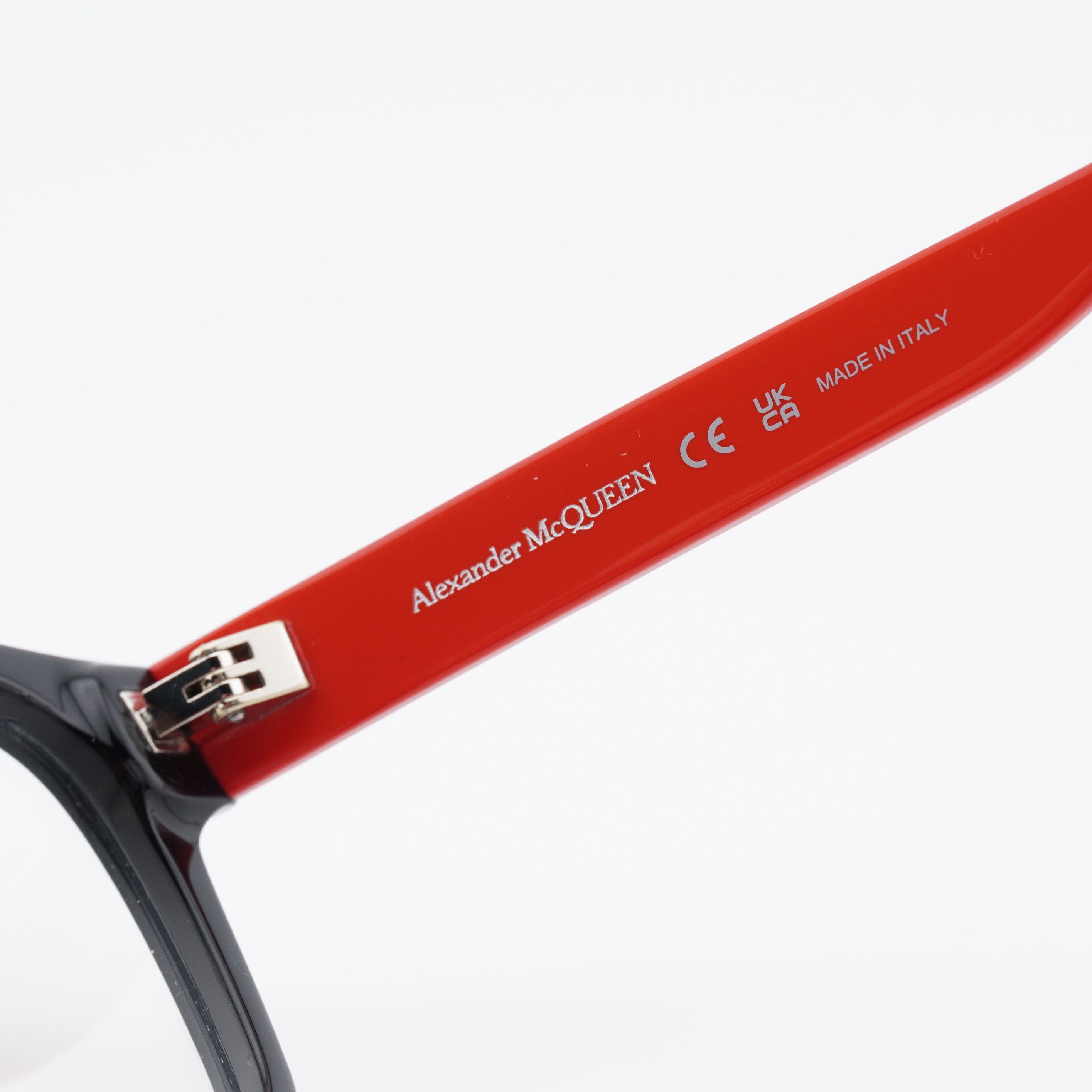 Alexander McQueen Alexander McQueen AM0307O 006 Eyeglasses Black/Red 55mm Size ONE SIZE - 10 Thumbnail