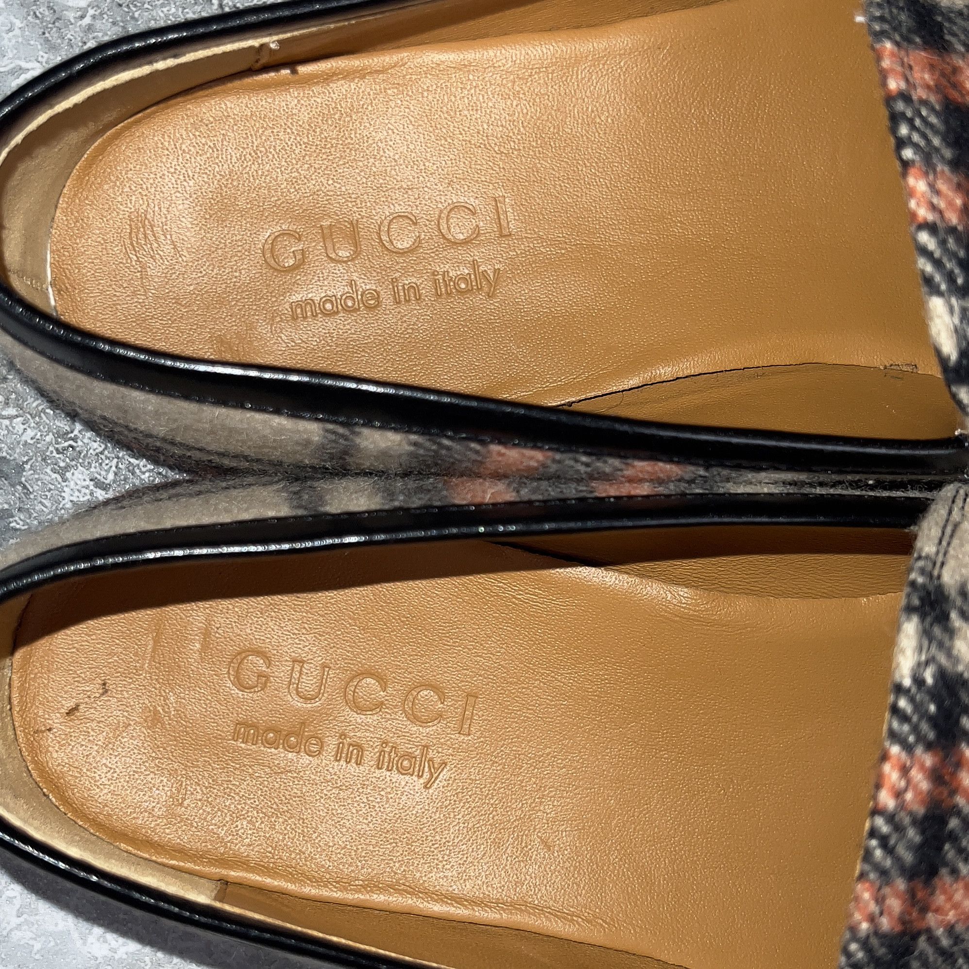Gucci NEW Gucci Jordaan Horsebit Check Tweed Loafers Size US 8 / EU 41 - 12 Thumbnail