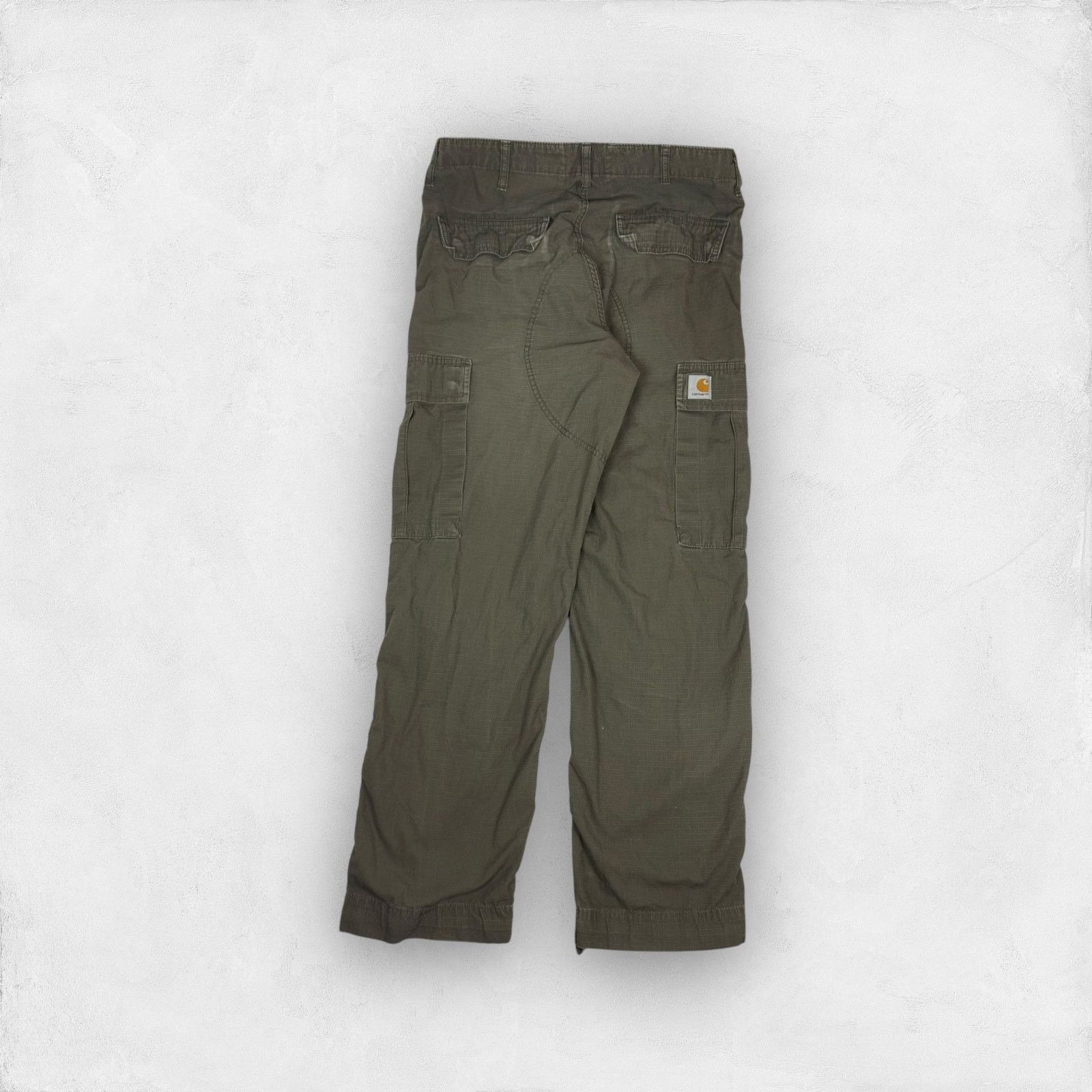 Carhartt Carhartt Mens Olive Green Straight Regular Cargo Pants 32x30 Size US 32 / EU 48 - 1 Thumbnail