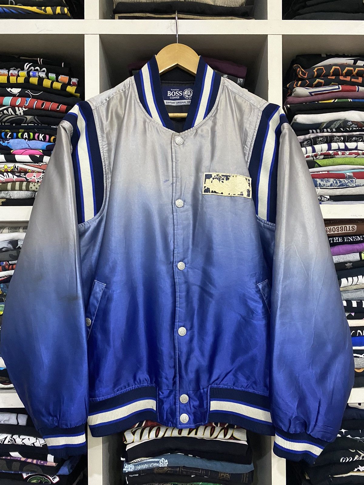 Japanese Brand Vintage Suntory Coffee Boss Black Gold Jacket Size US XL / EU 56 / 4 - 10 Thumbnail
