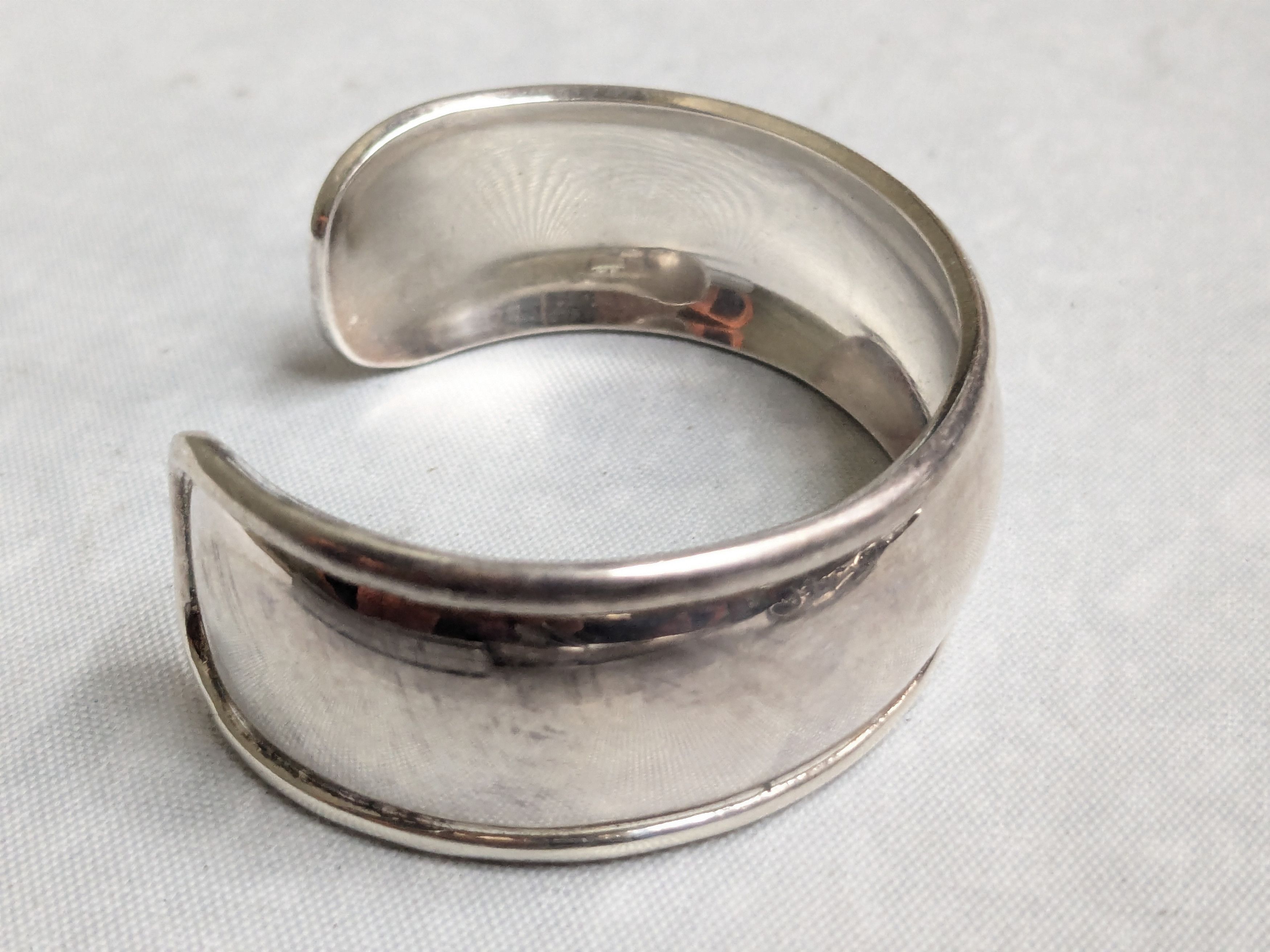 Jewelry Vintage Sterling Silver Cuff Bracelet 6" Mexico Size ONE SIZE - 4 Thumbnail