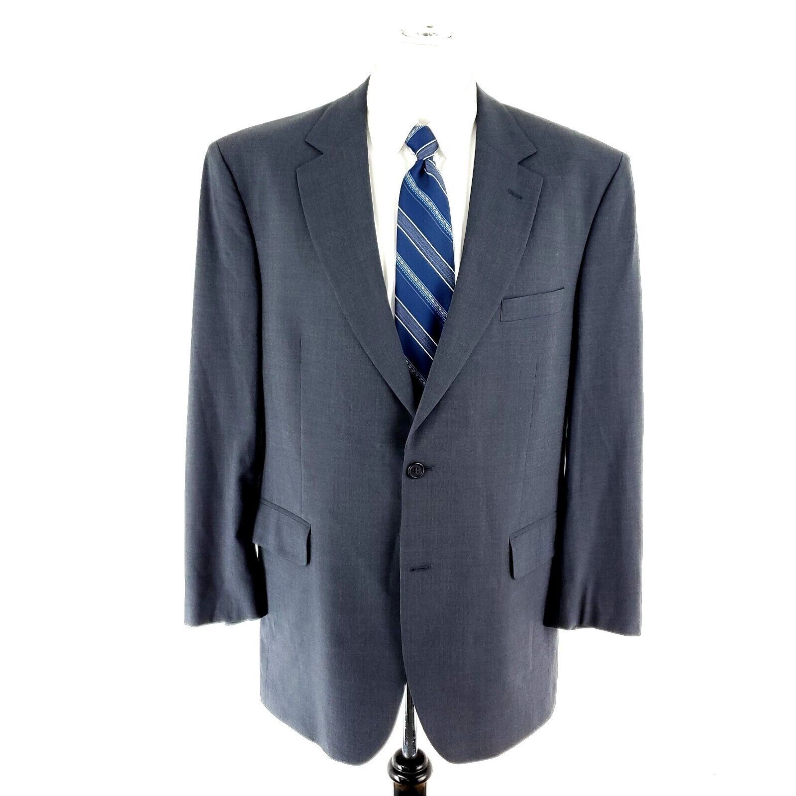 Jos. A. Bank Jos A Bank Wool 2 Button 2 Piece Suit 44L Gray 36/29 Pleated Size 44L - 5 Thumbnail