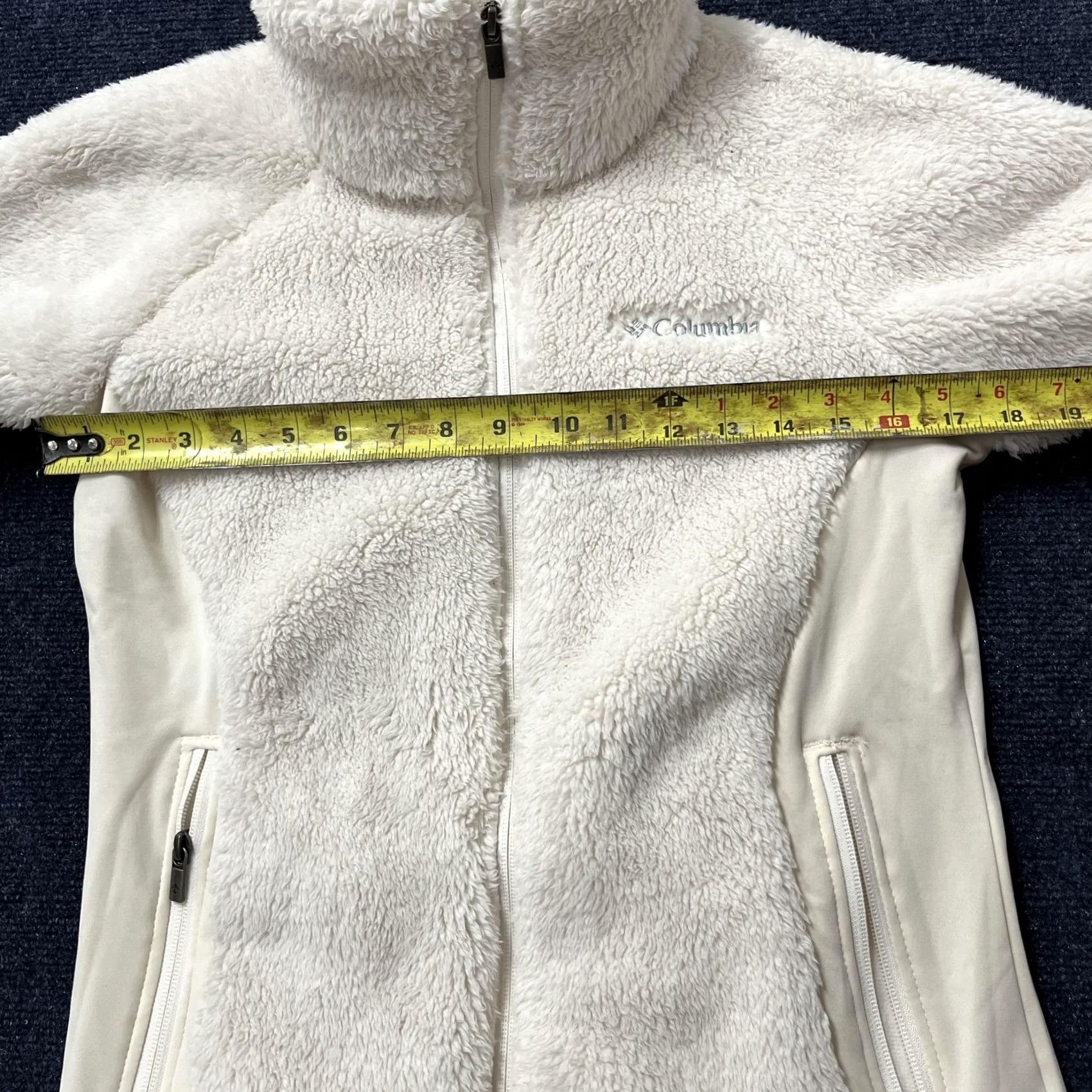 Vintage Columbia Jacket Womens Small White Sherpa Fleece Full Zip Stand Collar Cozy Size S / US 4 / IT 40 - 6 Thumbnail