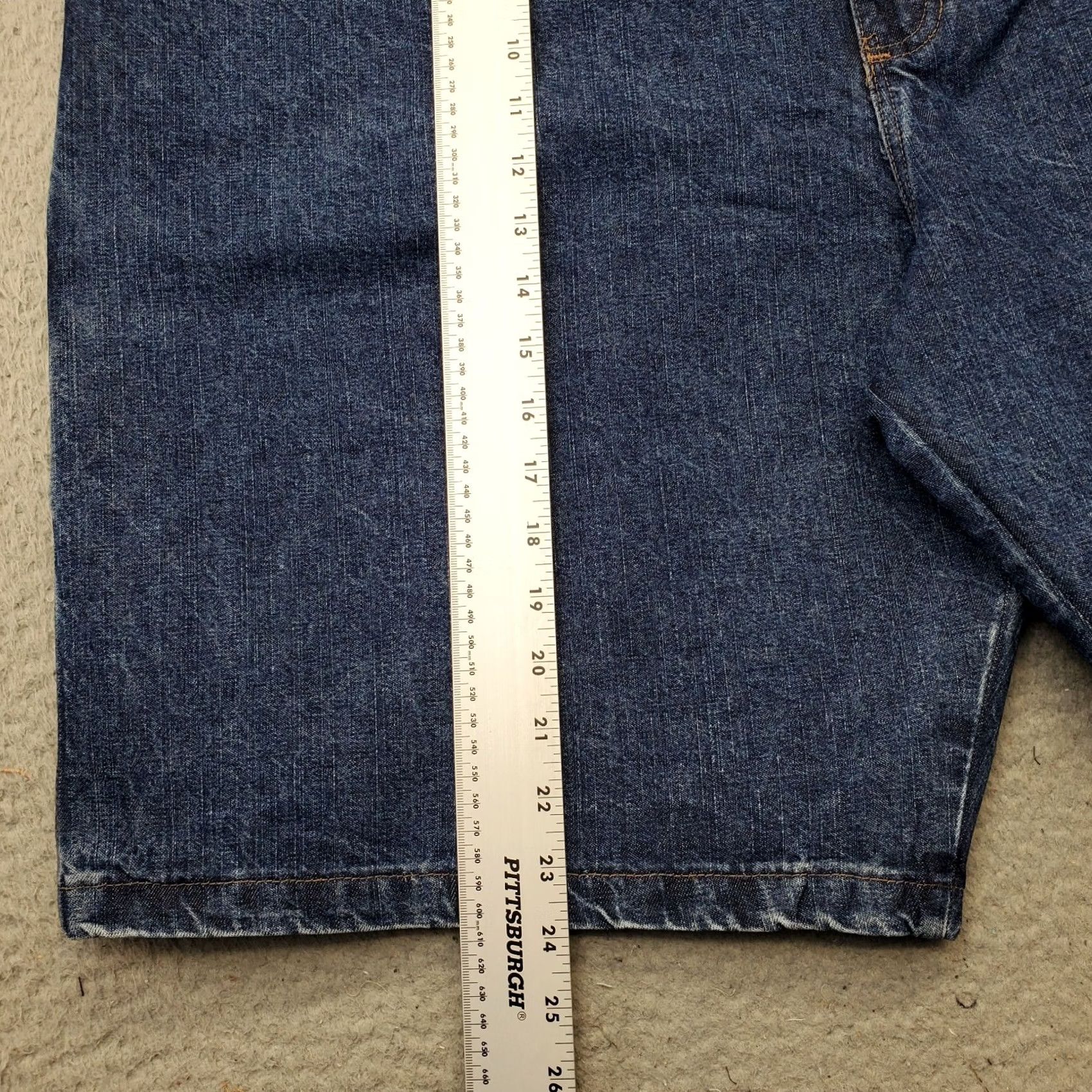 Wrangler Wrangler Mens Shorts Bermuda 48 Blue Dungarees Carpenter Flat Front 5-Pocket Denim Casual Workwear Regular Fit Livingstone Blue Mens Size US 32 / EU 48 - 3 Thumbnail