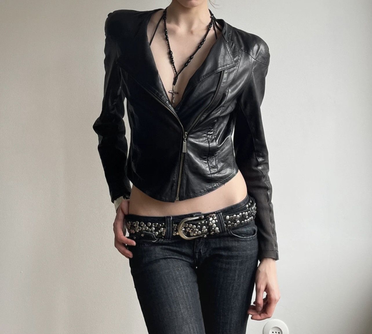 Other Benedikte Utzon genuine leather jacket with broad shoulders Size S / US 4 / IT 40 - 4 Thumbnail