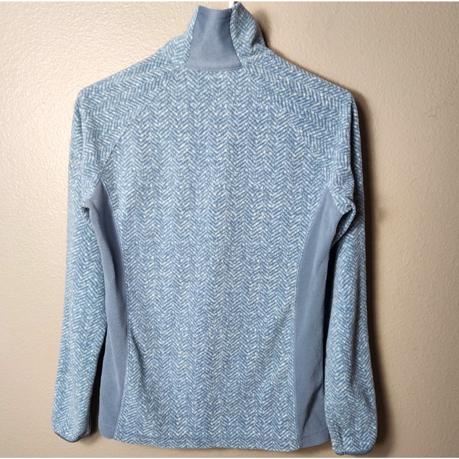 Vintage Columbia Arctic Air Slate Blue Chevron Printed Fleece 1/2 Zip Pullover - Size S - Women - 1/2 Zip Pullover - Outdoor Activewear Hoodie Sweatshirt Size S / US 4 / IT 40 - 3 Thumbnail