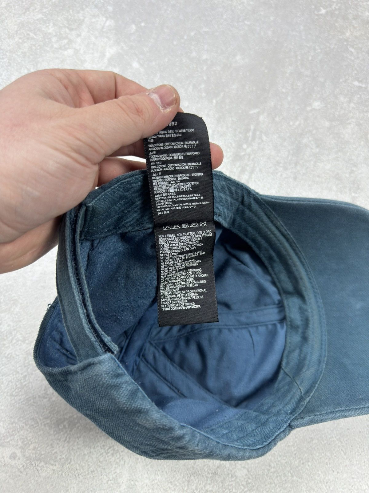 Balenciaga Balenciaga Logo Visor Distressed Blue Cap Y2k Size ONE SIZE - 15 Thumbnail