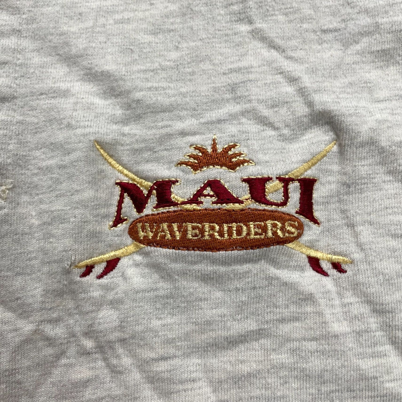 Vintage Crazy Shirts Polo Mens Small Gray 100% Cotton Maui Waveriders Casual Outdoor Top Mens Size US S / EU 44-46 / 1 - 3 Thumbnail