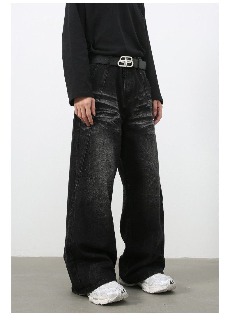 Japanese Brand × Jean American high street stitching washed distressed loose jeans Size US 32 / EU 48 - 6 Thumbnail