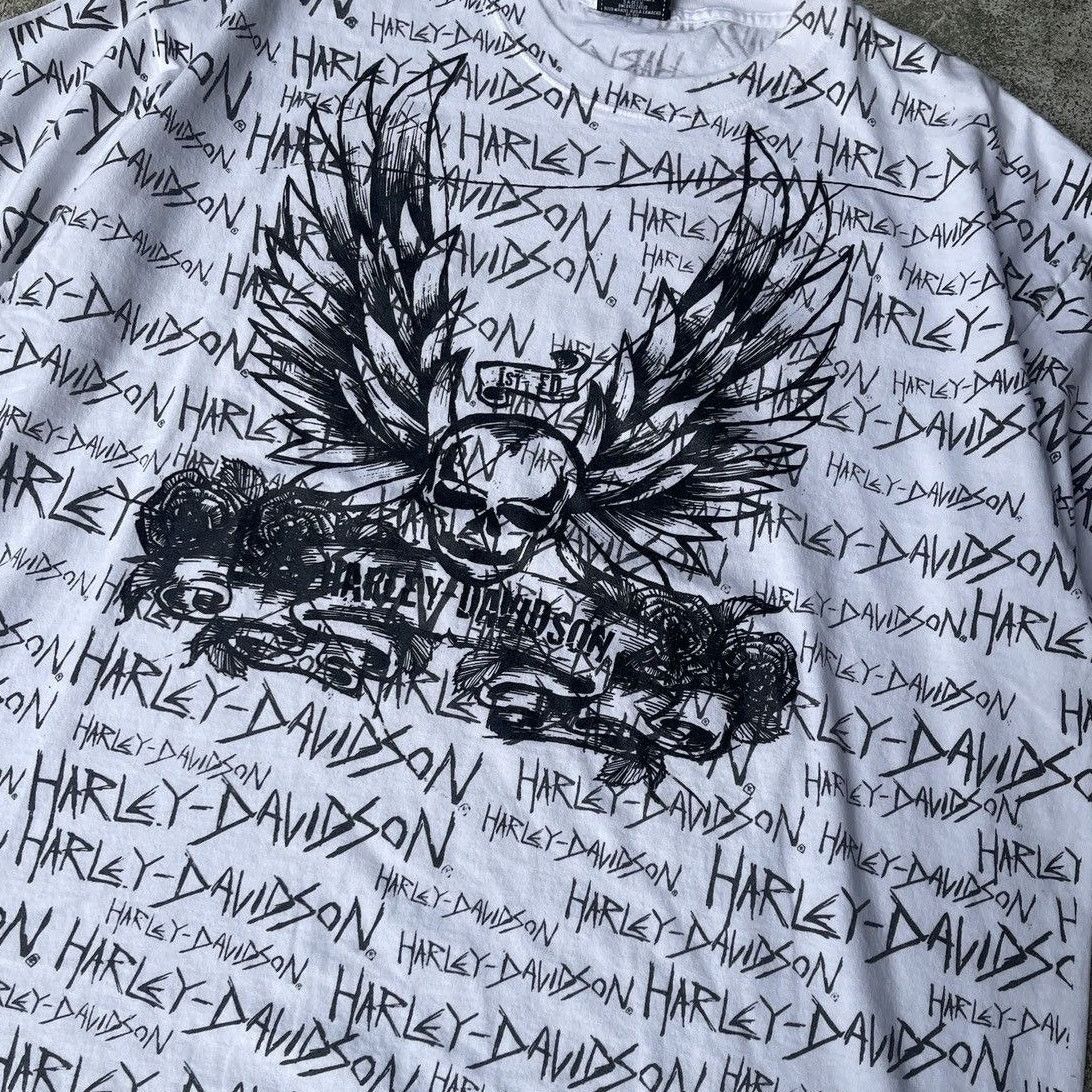 Harley Davidson Vintage 2000s Y2K Harley Davidson Skull Shirt ERD Grunge WCC Size US XXL / EU 58 / 5 - 5 Thumbnail
