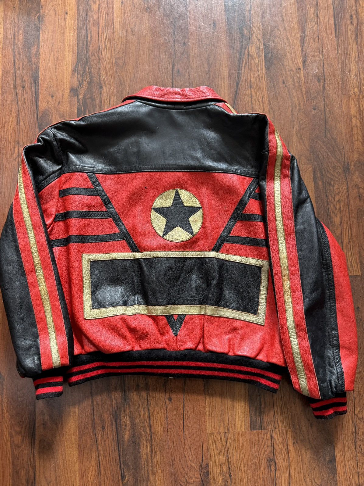 Leather Vintage Genuine Real Leather Jacket High Quality Rock Punk Size US XL / EU 56 / 4 - 13 Thumbnail