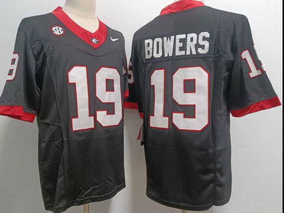 Georgia Bulldogs #19 Brock Bowers Black Stitched Jersey