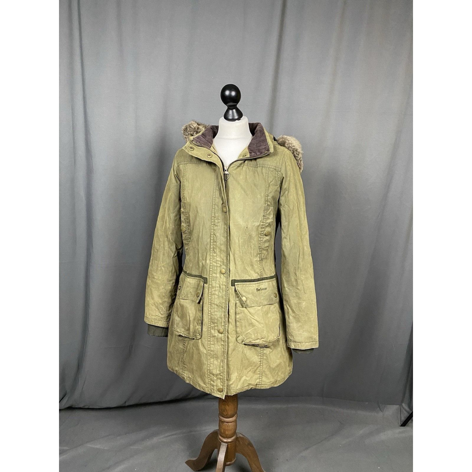Barbour Barbour Brittania Green Waxed Winter Insulated Parka Jacket Size M / US 6-8 / IT 42-44 - 3 Thumbnail