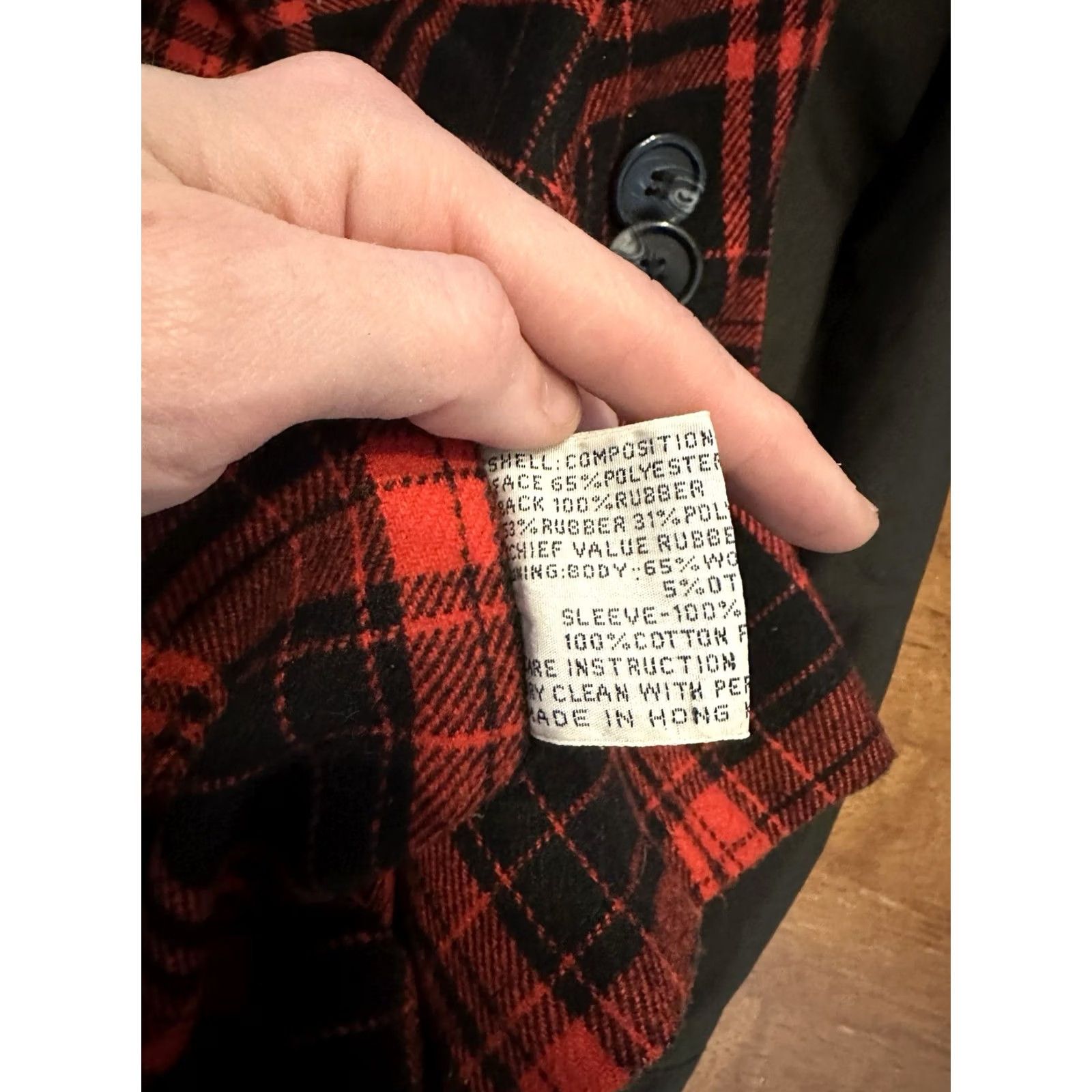 Saks Fifth Avenue VINTAGE Saks Fifth Avenue Trench Coat Women’s Flannel Lined XL Black 80s Workwear Jacket Size XL / US 12-14 / IT 48-50 - 5 Thumbnail